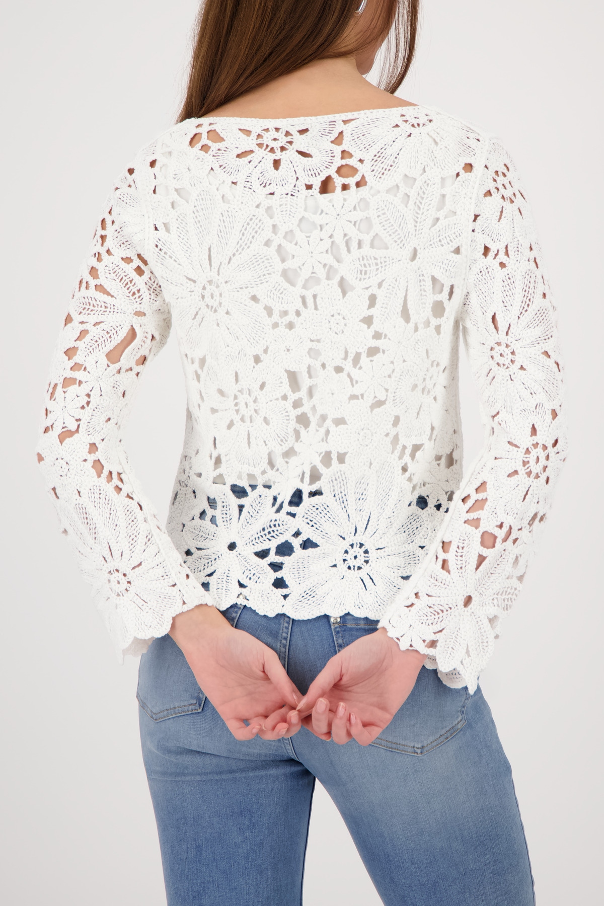 Monari Pull en tricot »Cornelly« Regular fit mit Häkelmuster