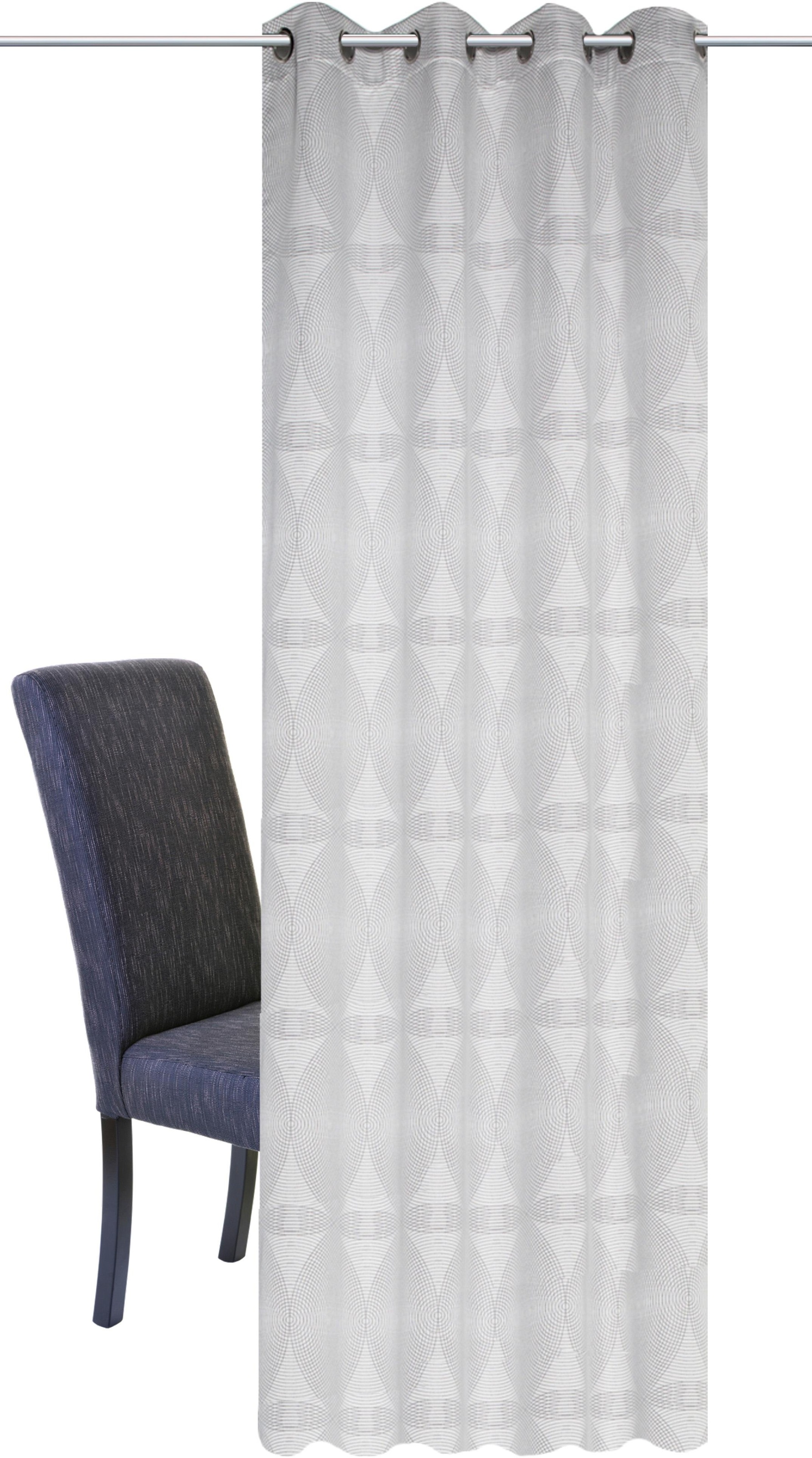 Image of HOME WOHNIDEEN Vorhang »GERD«, (1 St.), HxB: 245x140, Schwerer Ösenschal mit Grafikmotiv bei Ackermann Versand Schweiz