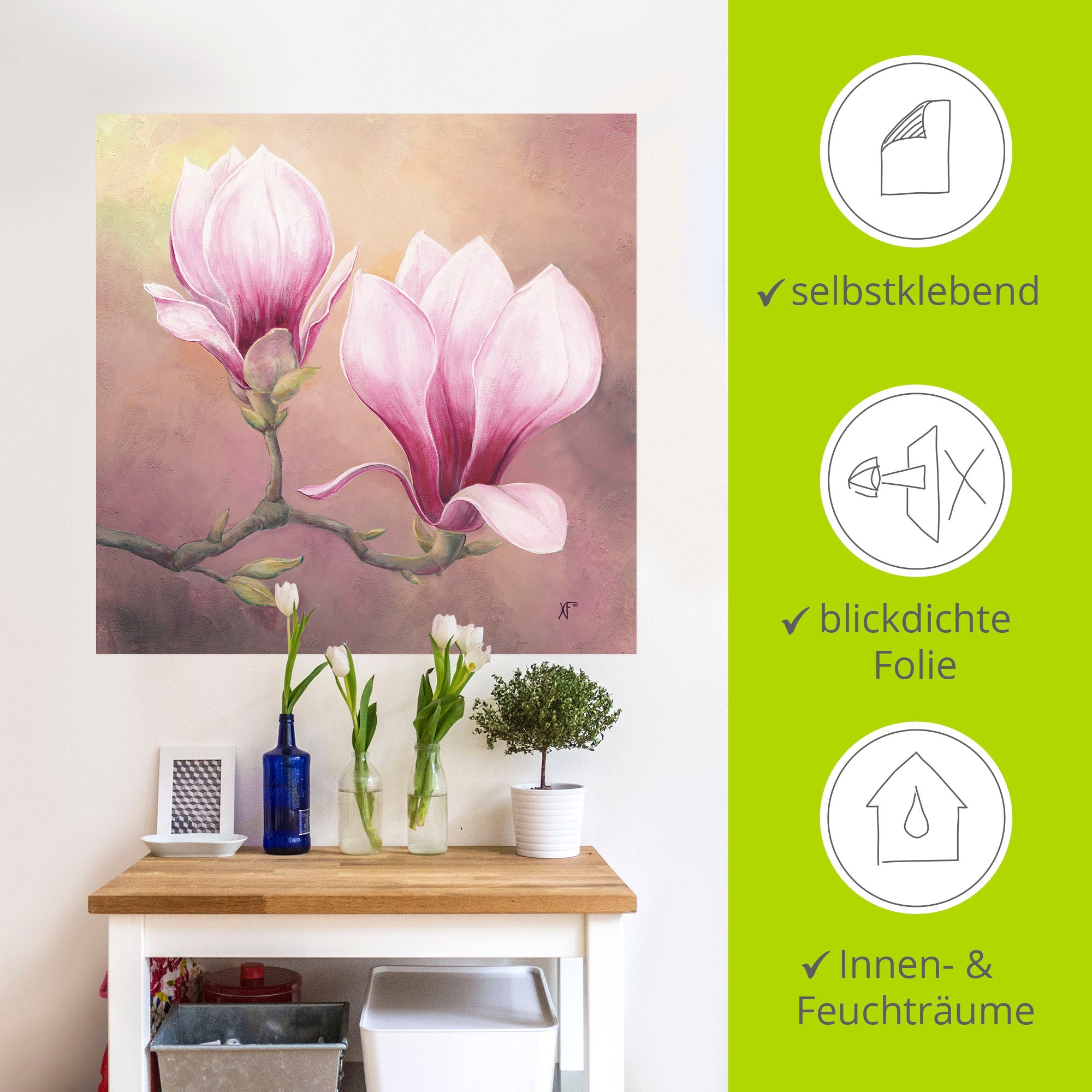 Artland Wandbild »Späte Magnolie«, Blumenbilder, (1 St.), als Alubild, Leinwandbild, Wandaufkleber oder Poster in versch. Grössen