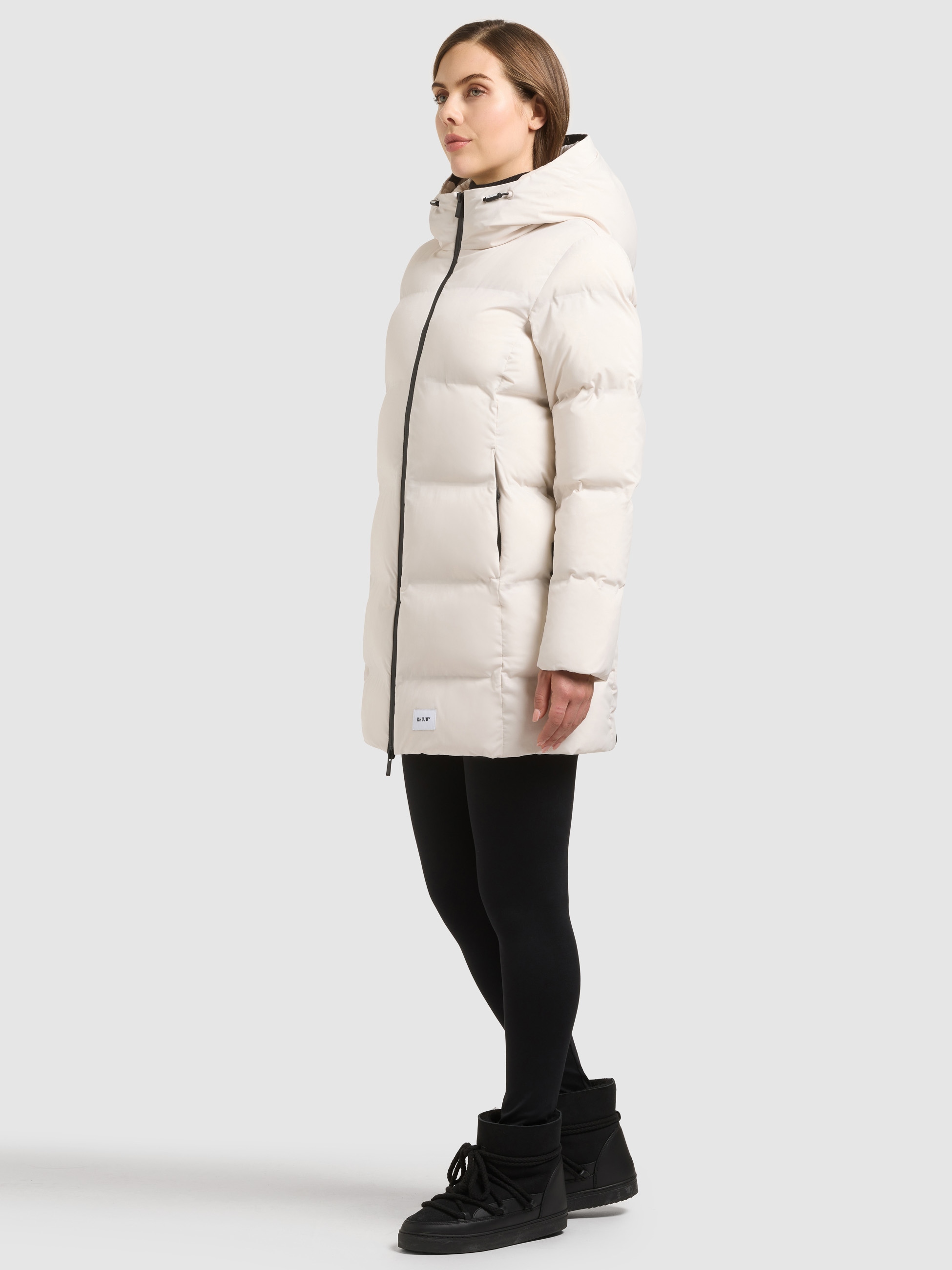 khujo Steppjacke »TANARE5« mit Kapuze Reissverschlusstaschen mit Fleecefutter