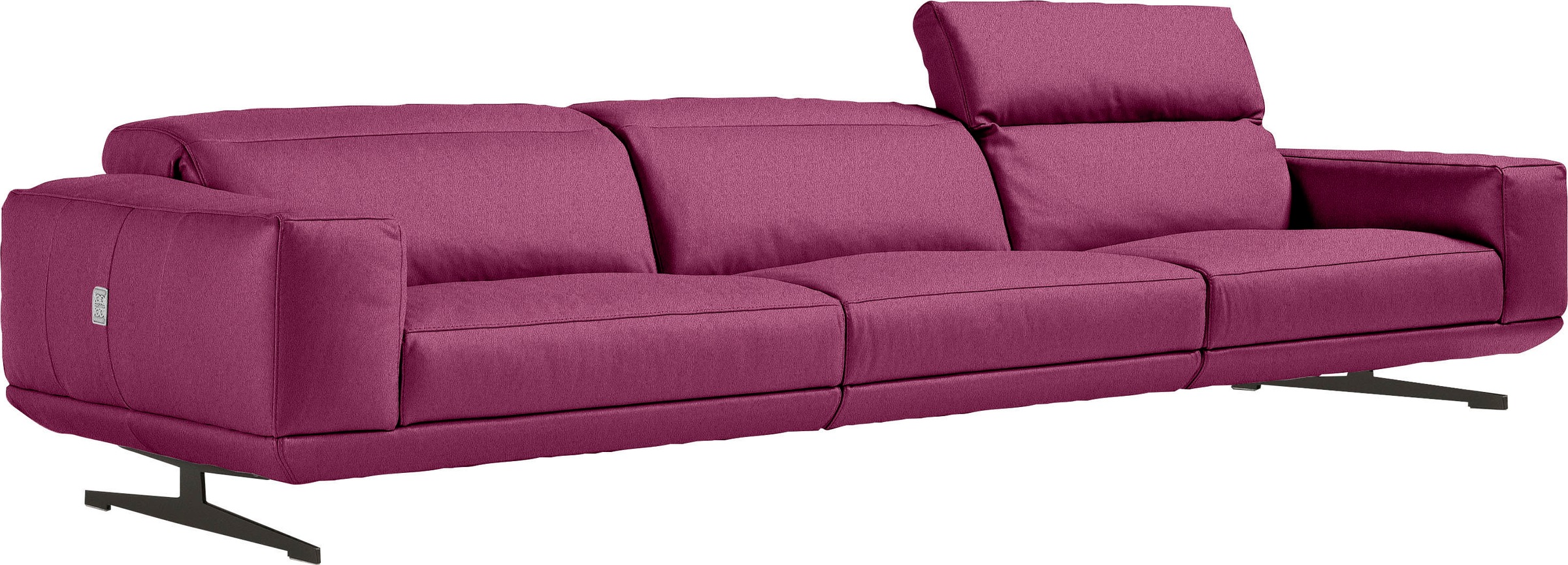 Egoitaliano 3-Sitzer »Gloria, super bequem, hochwertige Verarbeitung, edles Design, Megasofa«, beidseitig verstellbare Rückenelemente, mit Designmetallfüssen