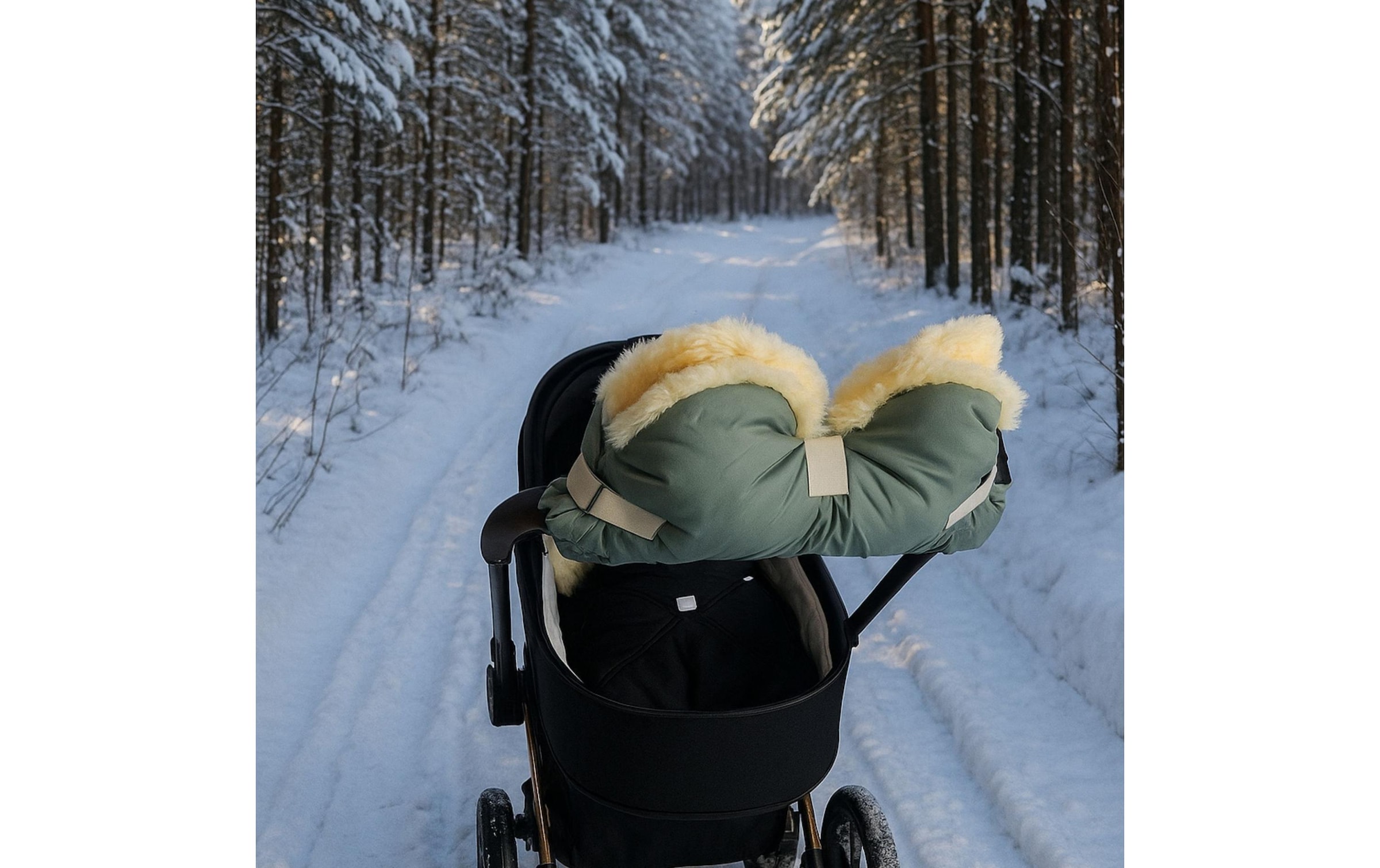 Kaiser Chauffe-mains pour poussette »Lammfell Big Salbei«