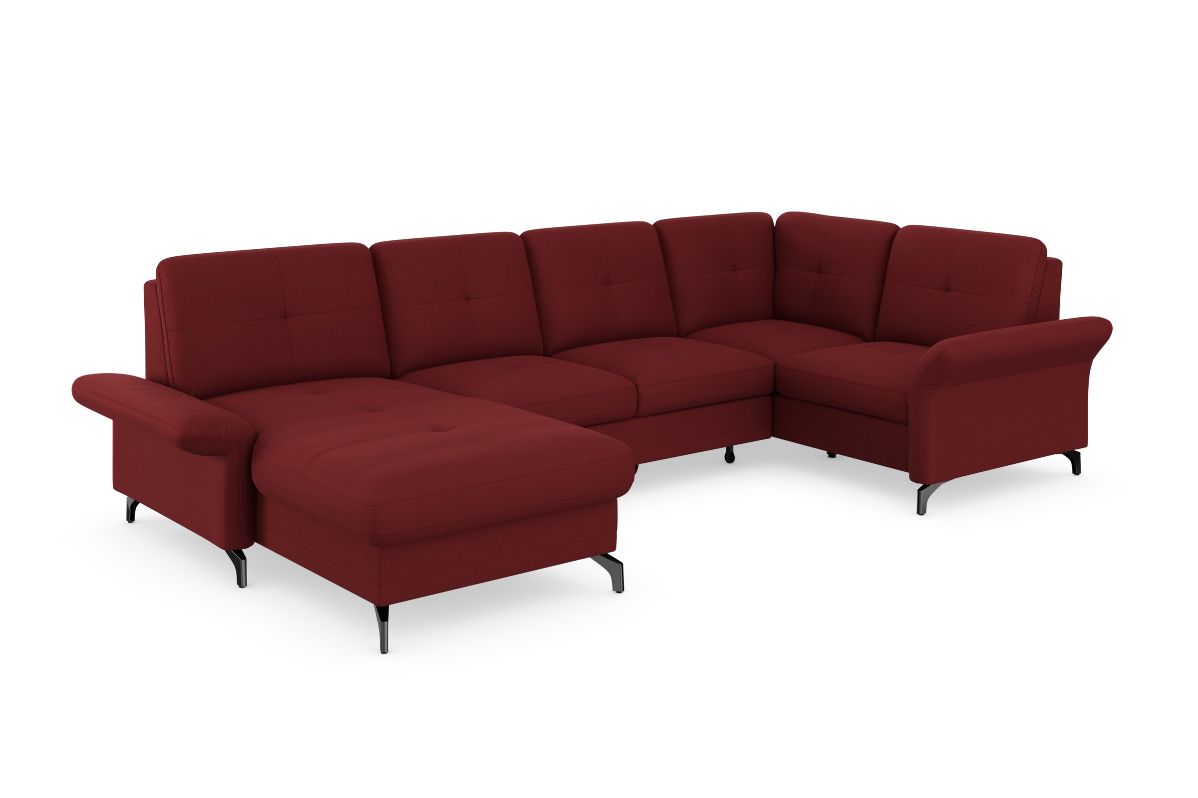 Places of Style Wohnlandschaft »Calando U-Form«, wahlweise mit Bettfunktion, Bettkasten und Armteilfunktion