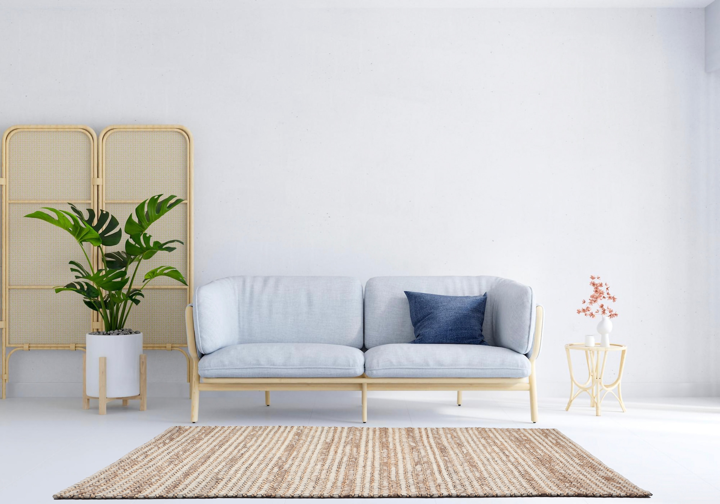 my home Wollteppich »Leevy, Wolle und Jute- handgewebt«, rechteckig, 25 mm Höhe, handgewebt, Handweb Teppiche, Wohnzimmer, Schlafzimmer, Esszimmer
