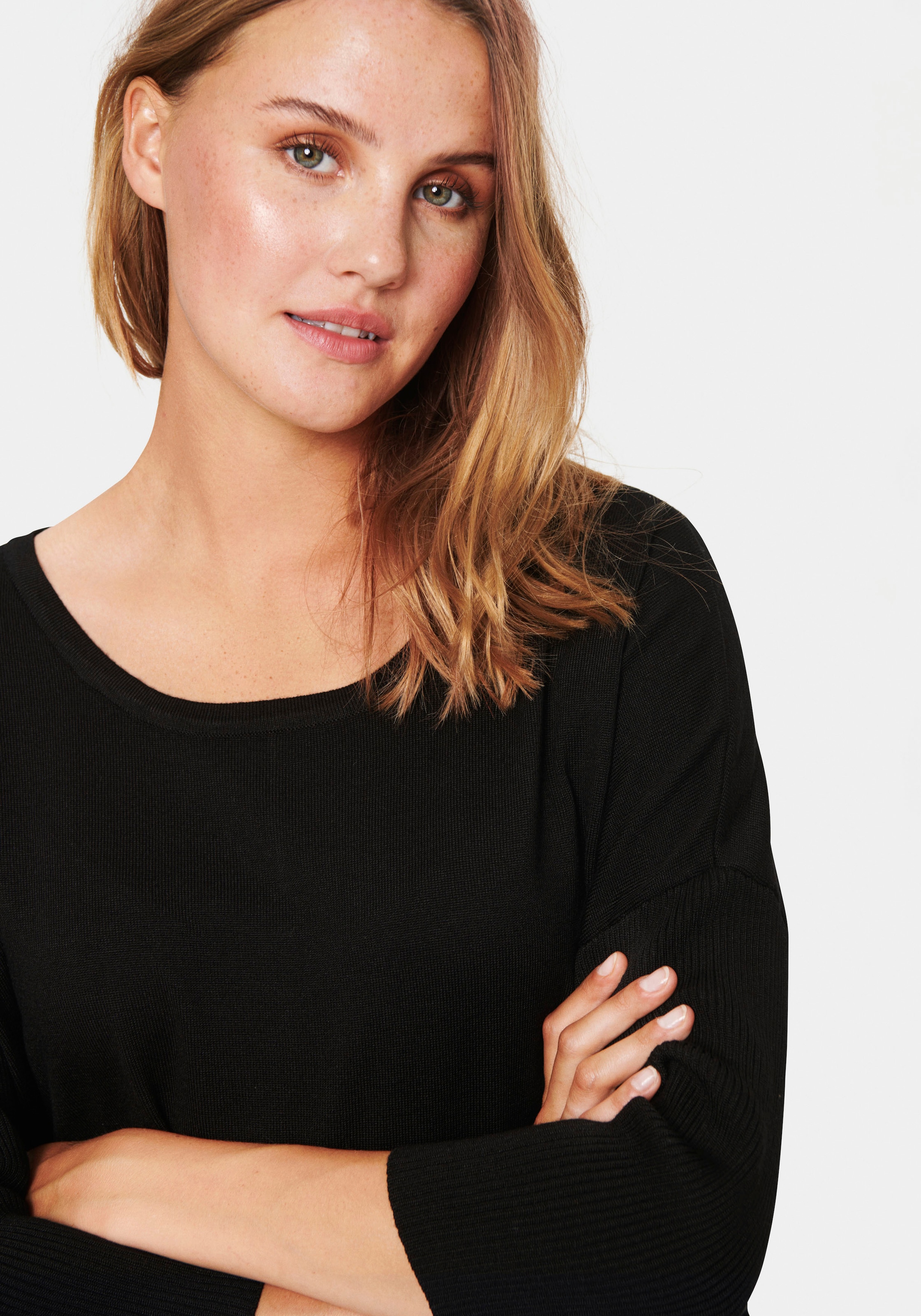 Saint Tropez Robe en tricot »MilaSZ R-N  Dress« mit 3/4 Ärmel