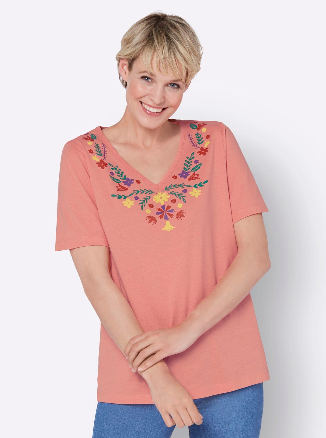 Image of Classic Basics V-Shirt "Kurzarm-Shirt" 1 Stk.