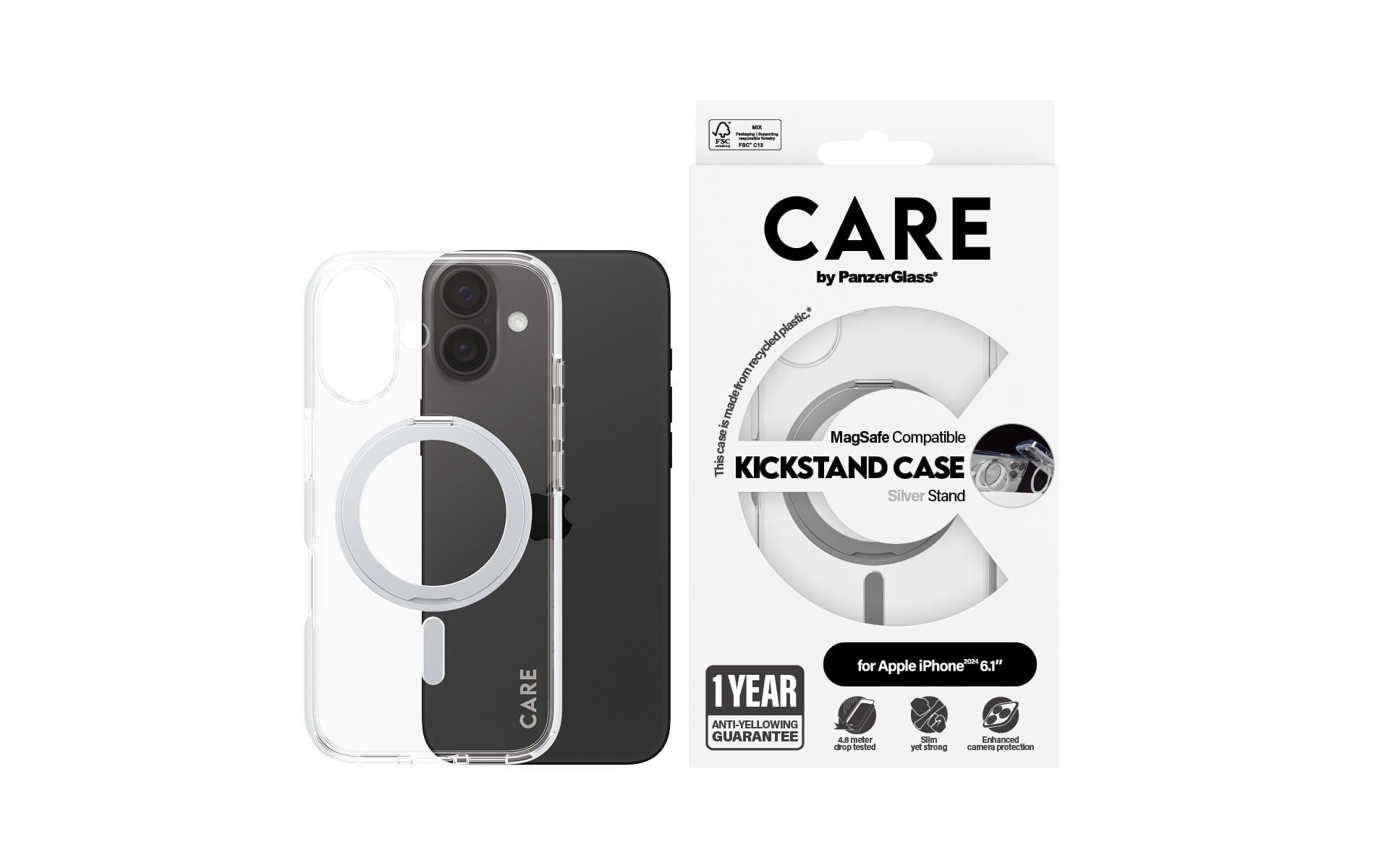 CARE by PanzerGlass Backcover »Feature Kickstand iPhone 16«, iPhone 16