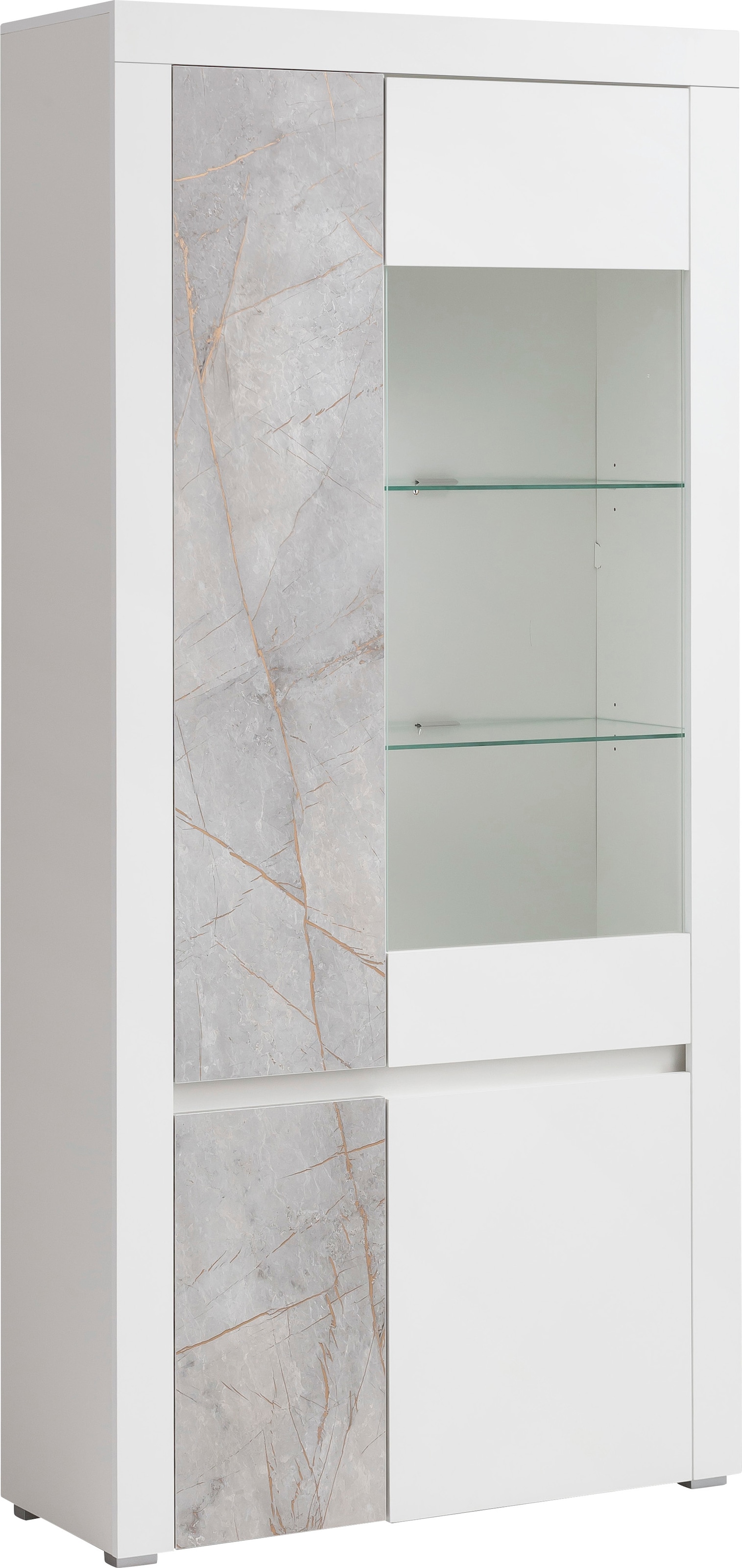 Home affaire Vitrine Marmor-Optik Dekor, 95 cm edlen »Stone Breite Marble«, mit jetzt einem kaufen