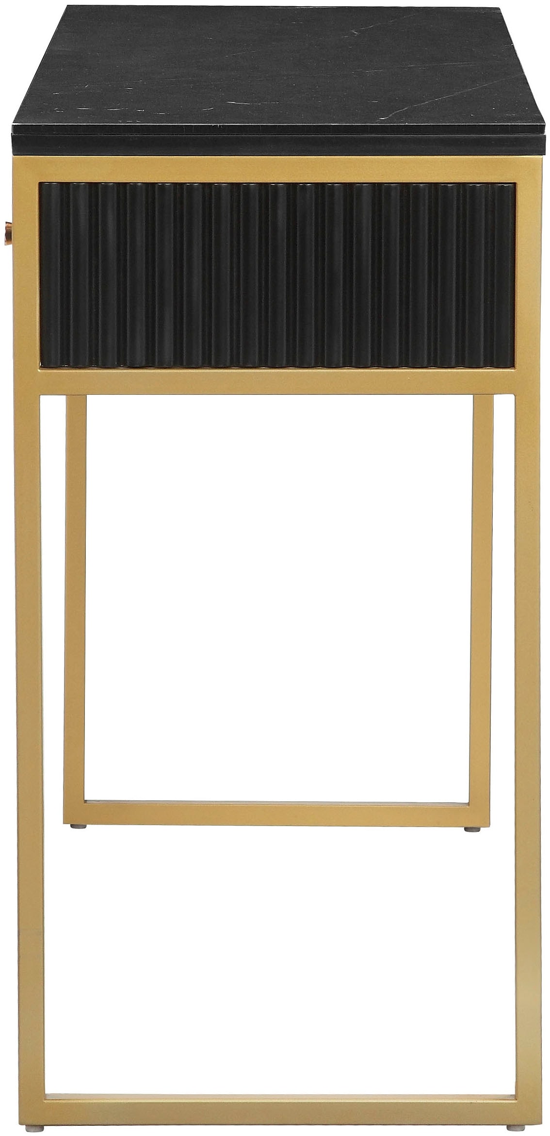 Leonique Table console »Fleuriss« Keramikplatte, goldene Beine, FSC-zertifiziertes Holz, Breite 110 cm