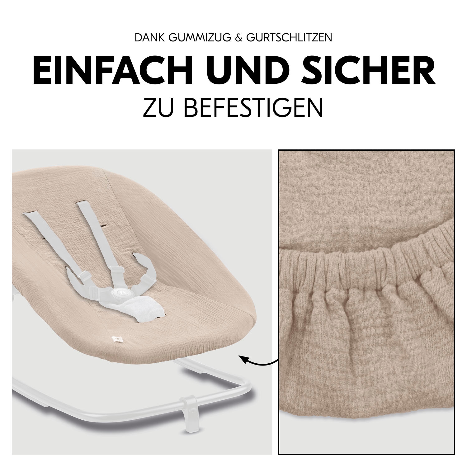 Hauck Housse de siège pour enfant »Schonbezug für Babywippe; Highchair Bouncer Cover« Schonbezug für Babywippe Highchair Bouncer/High Chair Bouncer Eco