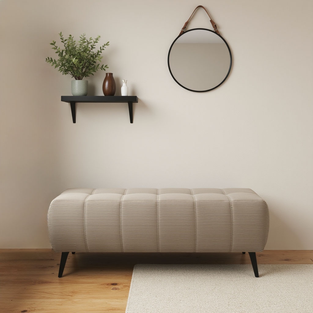Image of DOMO collection Hocker "Trento, mit Kufenfuss oder Einzelfuss" Fusshöhe passend für gängige Saugroboter