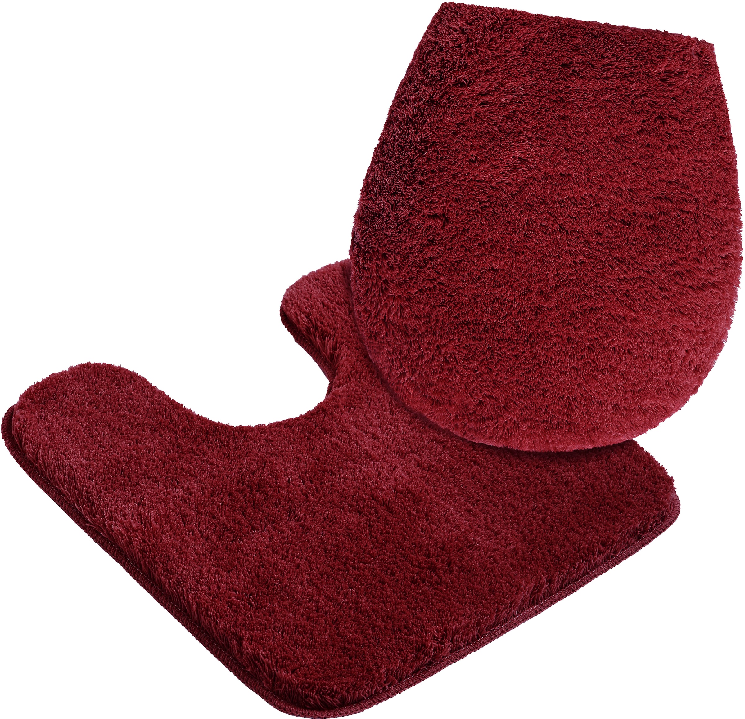 my home Badematte »Merida, Badvorleger, Badezimmer Teppich«, rutschhemmend beschichtet, fussbodenheizungsgeeignet-schnell trocknend-strapazierfähig, Badteppich, Uni Farben, rechteckig, rund & als 2-tlg. Set erhältlich