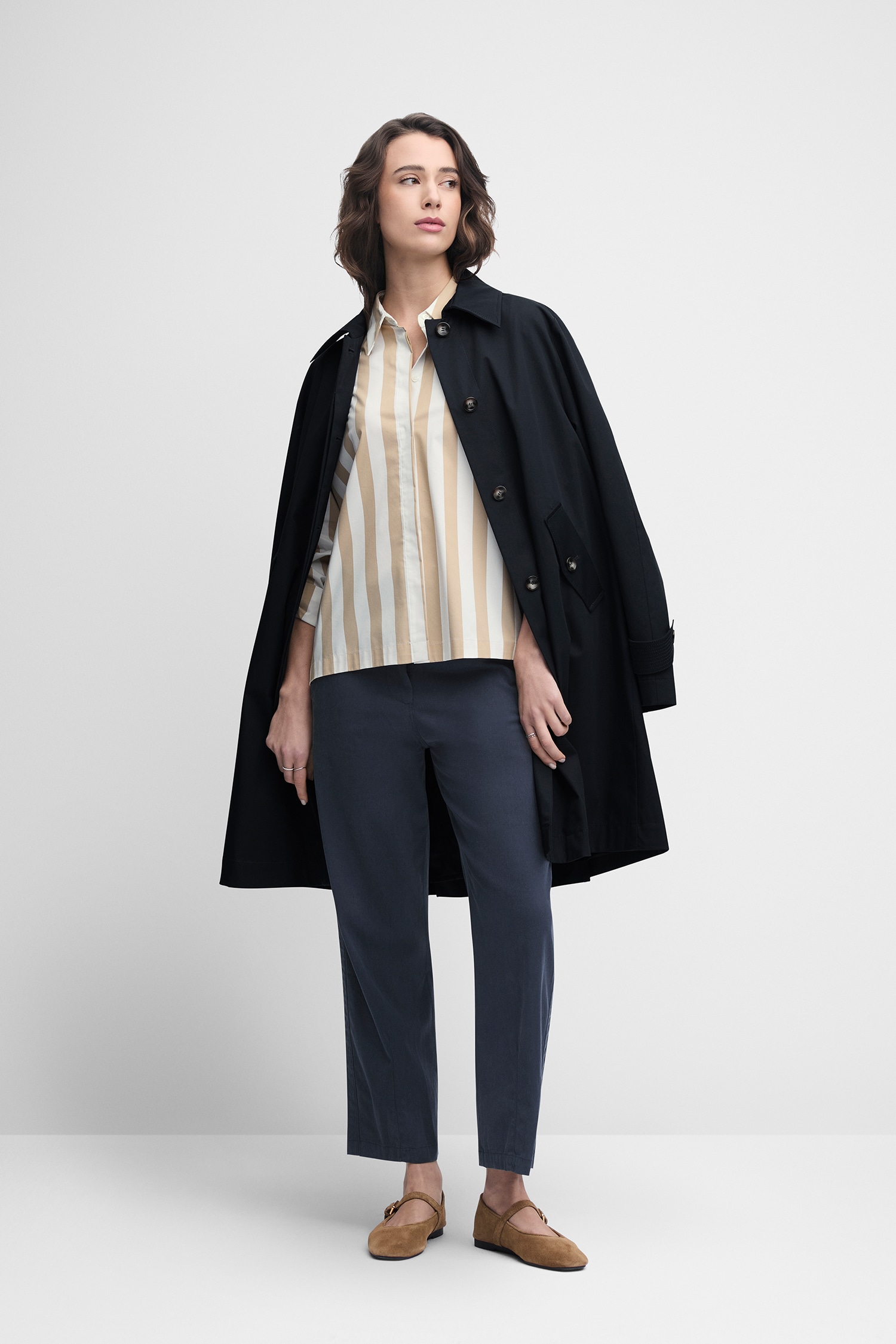 Cinque Blouse à manches longues »CIPIXIE« Hemdblusenkragen, verdeckte Knopfleiste, gerader Schnitt