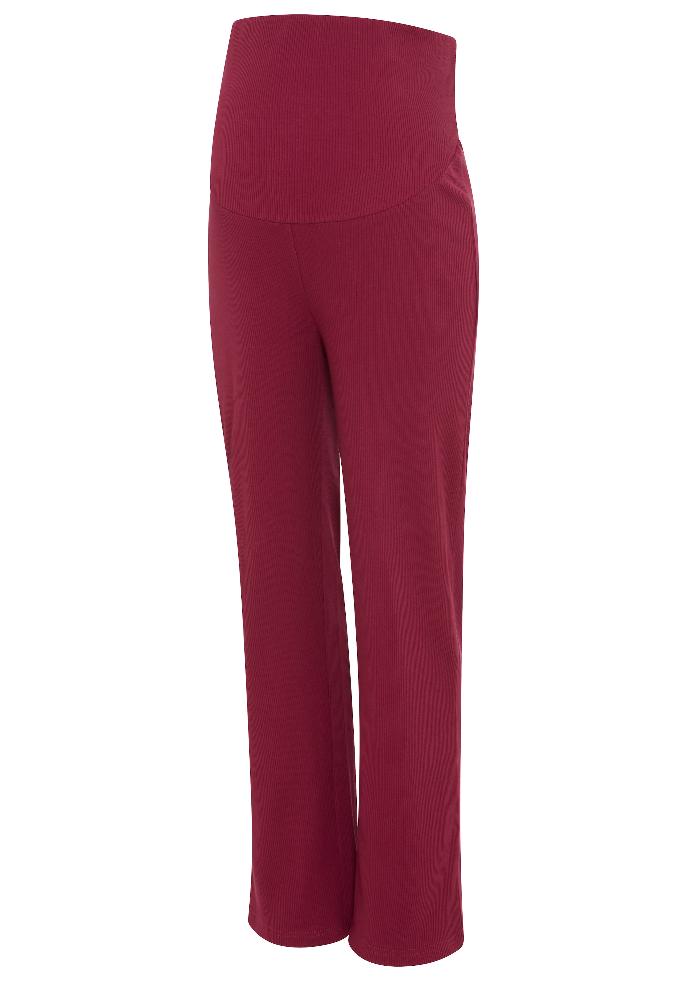 Neun Monate Pantalon de grossesse »Weite Jerseyhose für Schwangerschaft & Stillzeit, elastische Rippware«  Pantalon de grossesse en tissu côtelé avec jambes larges