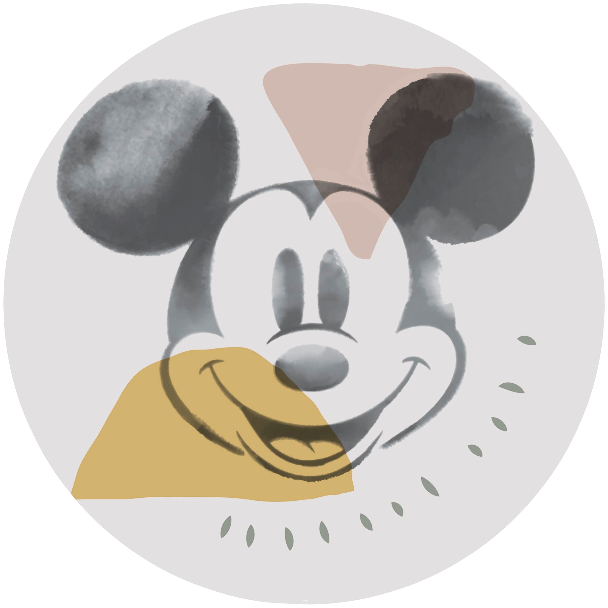 Image of Komar Fototapete "Vlies selbstklebend - Mickey Abstract - Grösse 125 x 125 cm" bedruckt glatt Kinderzimmer