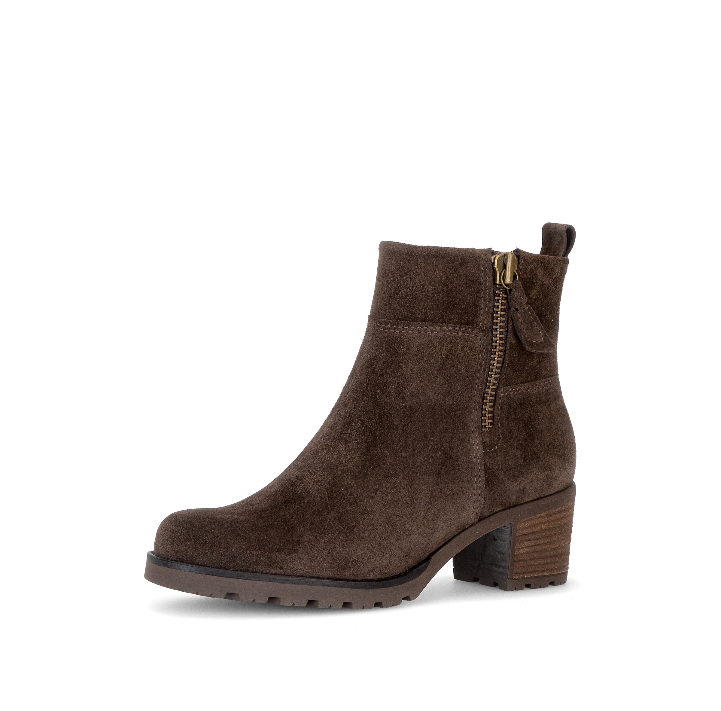 Image of Gabor Stiefelette Blockabsatz, Boots mit Zierreissverschluss, normale Weite
