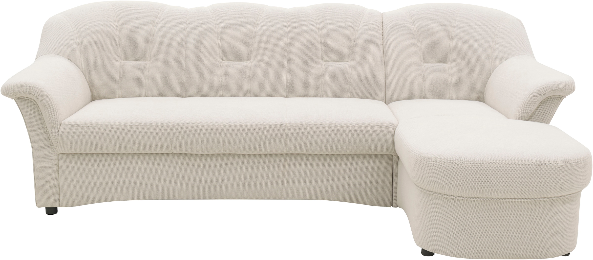 DOMO collection Ecksofa »Flores Schlafsofa, B/T/H: 233/142/86 cm, L-Form«, wahlweise mit Bettfunktion, wahlweise mit Federkern, auch in Leder
