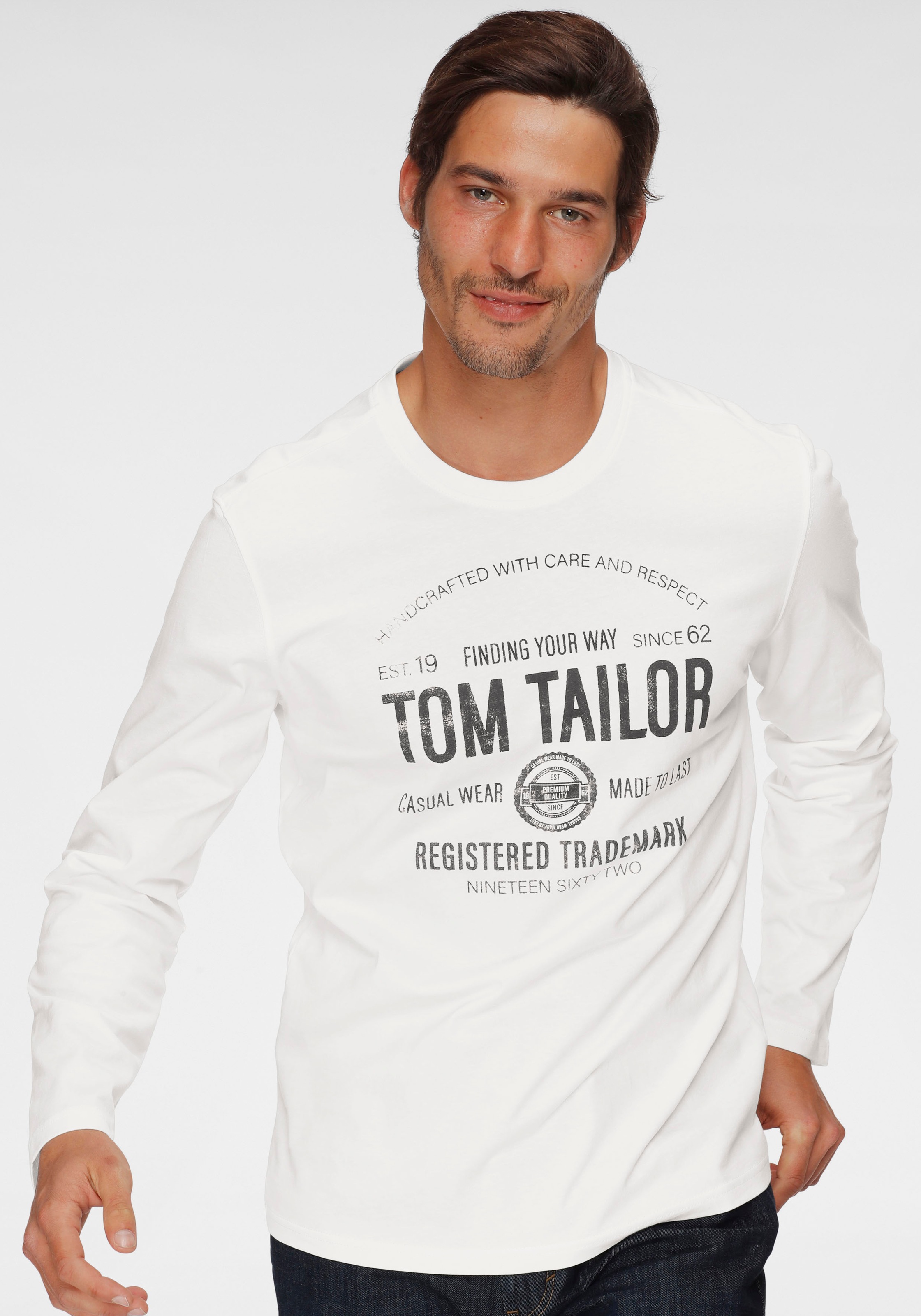 Image of TOM TAILOR Langarmshirt, mit Logoprint bei Ackermann Versand Schweiz