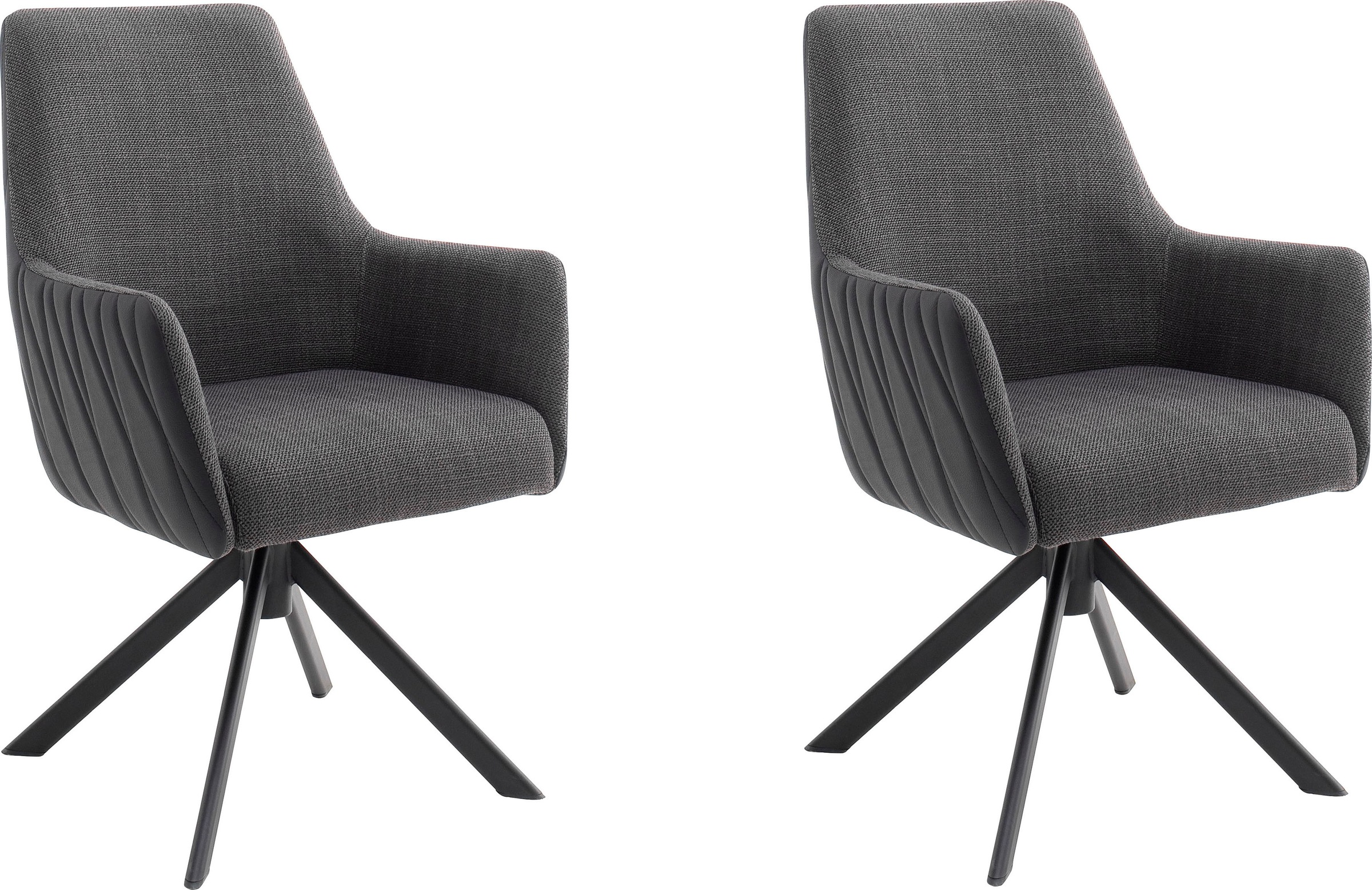 Image of MCA furniture 4-Fussstuhl »Reynosa«, (Set), 2 St., Esszimmerstuhl 360°drehbar mit Nivellierung, Taschenfederkernsitz, Belastbar bis 120 kg bei Ackermann Versand Schweiz