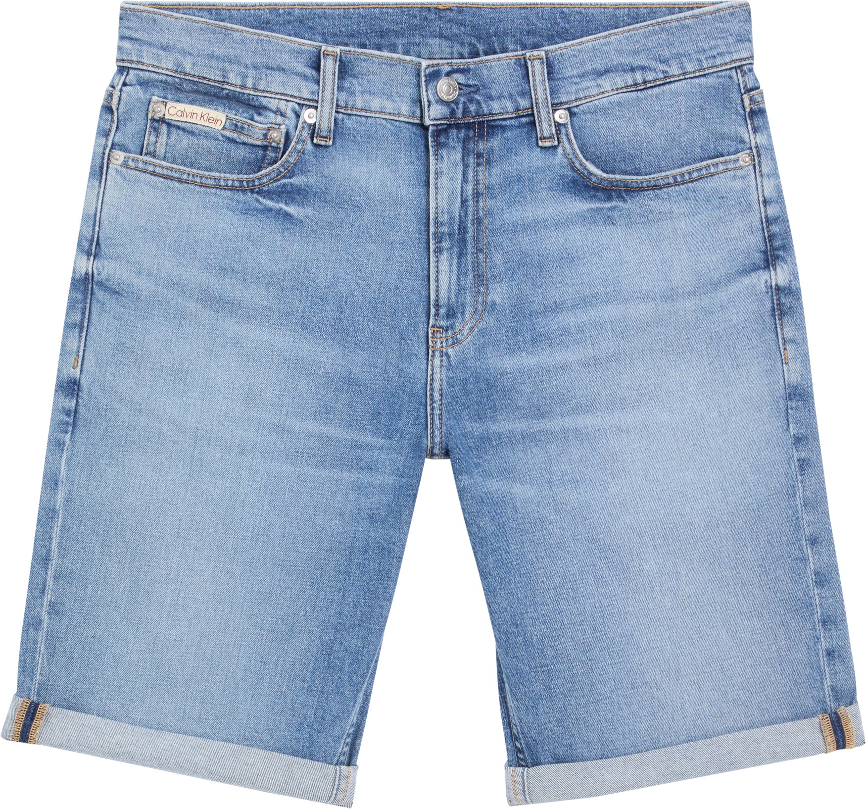 Calvin Klein Jeans Shorts »SLIM SHORT«, mit Umschlagsaum
