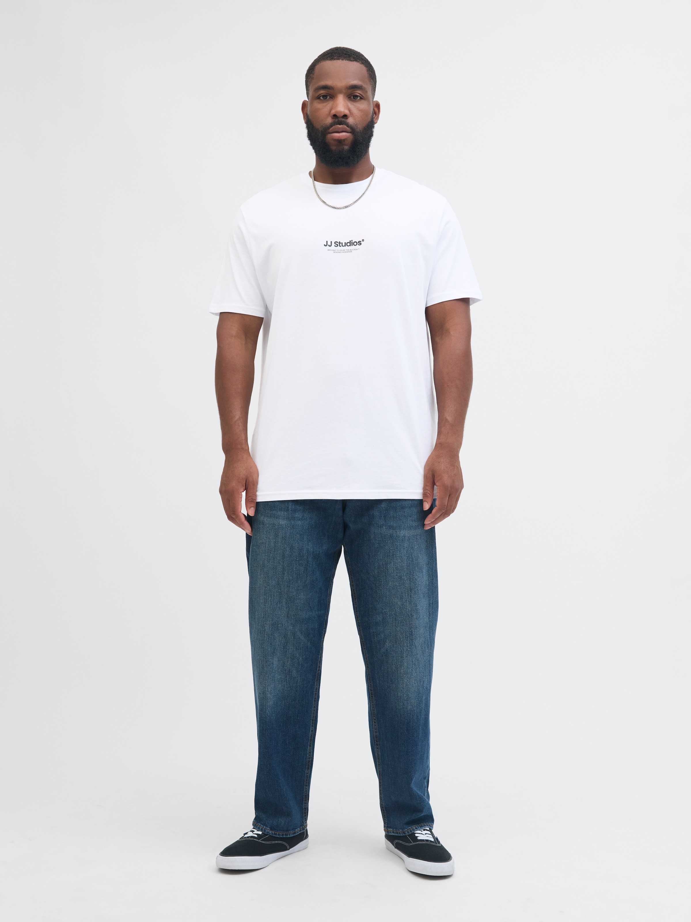 Jack & Jones PlusSize T-Shirt »JJESOHO TEE SS CREW NECK NOOS PLS« mit Logobranding