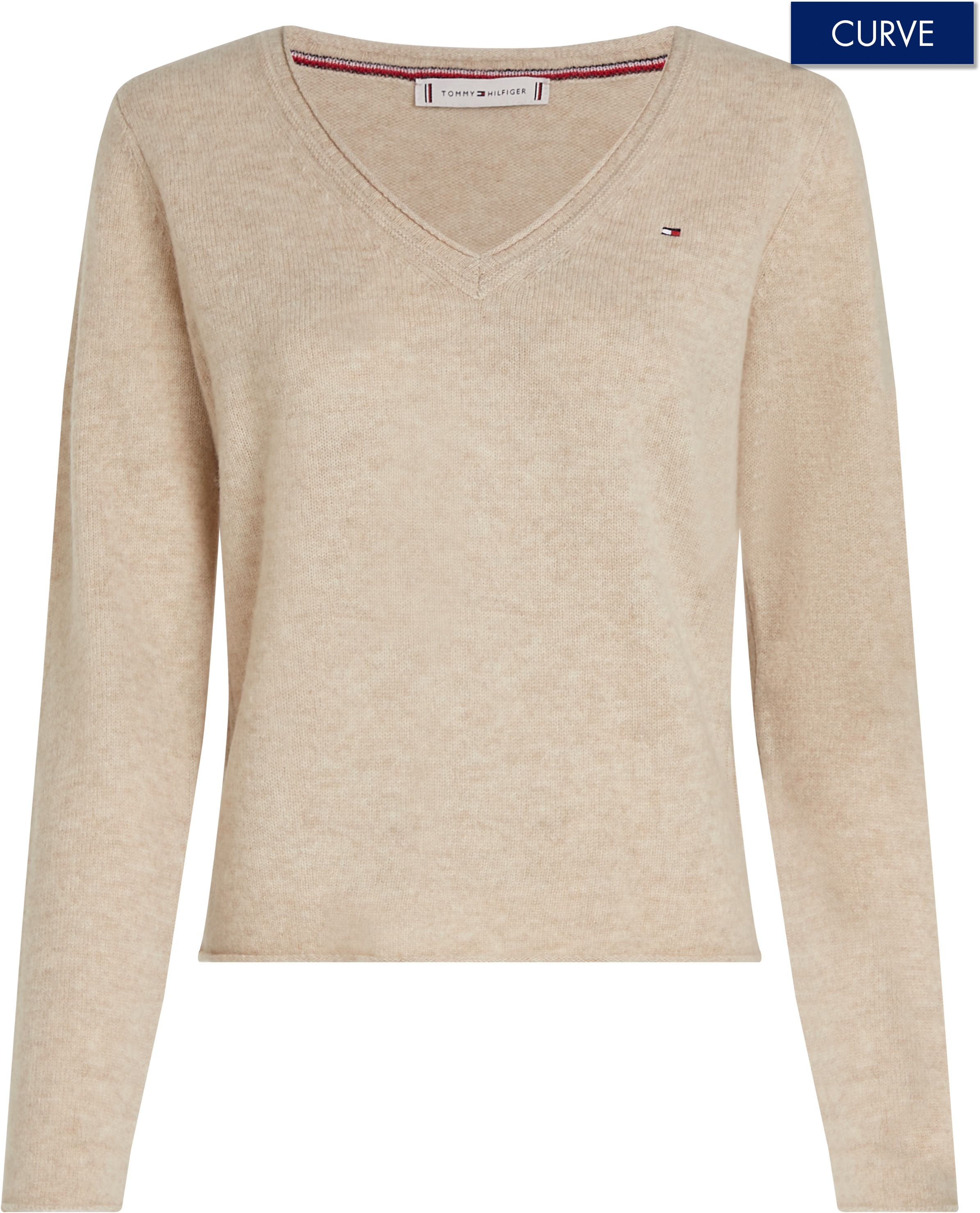 V-Ausschnitt-Pullover »CRV SOFT WOOL V-NK SWEATER«, in Grossen Grössen, Mit...