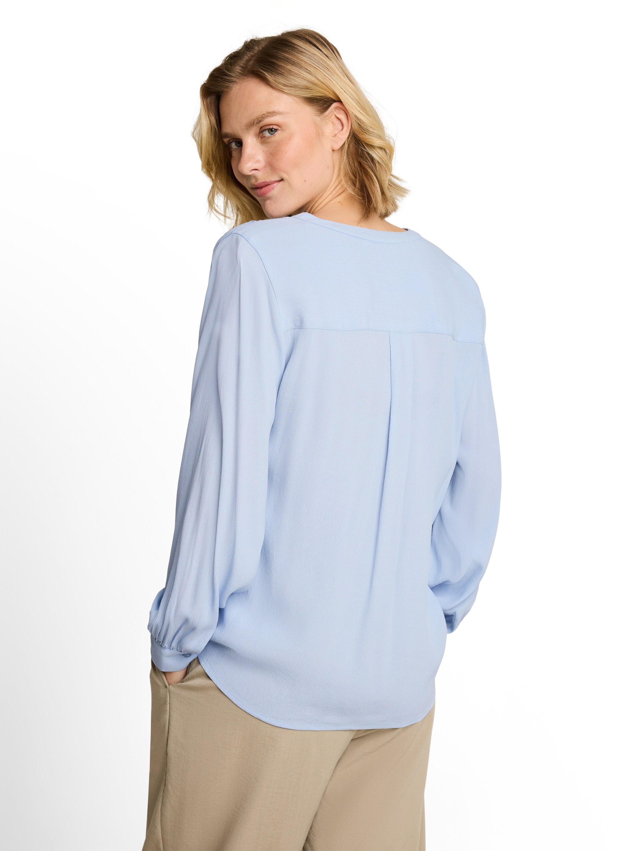 TOM TAILOR Blouse à manches longues »Regular« Blouse d'été style tunique - viscose