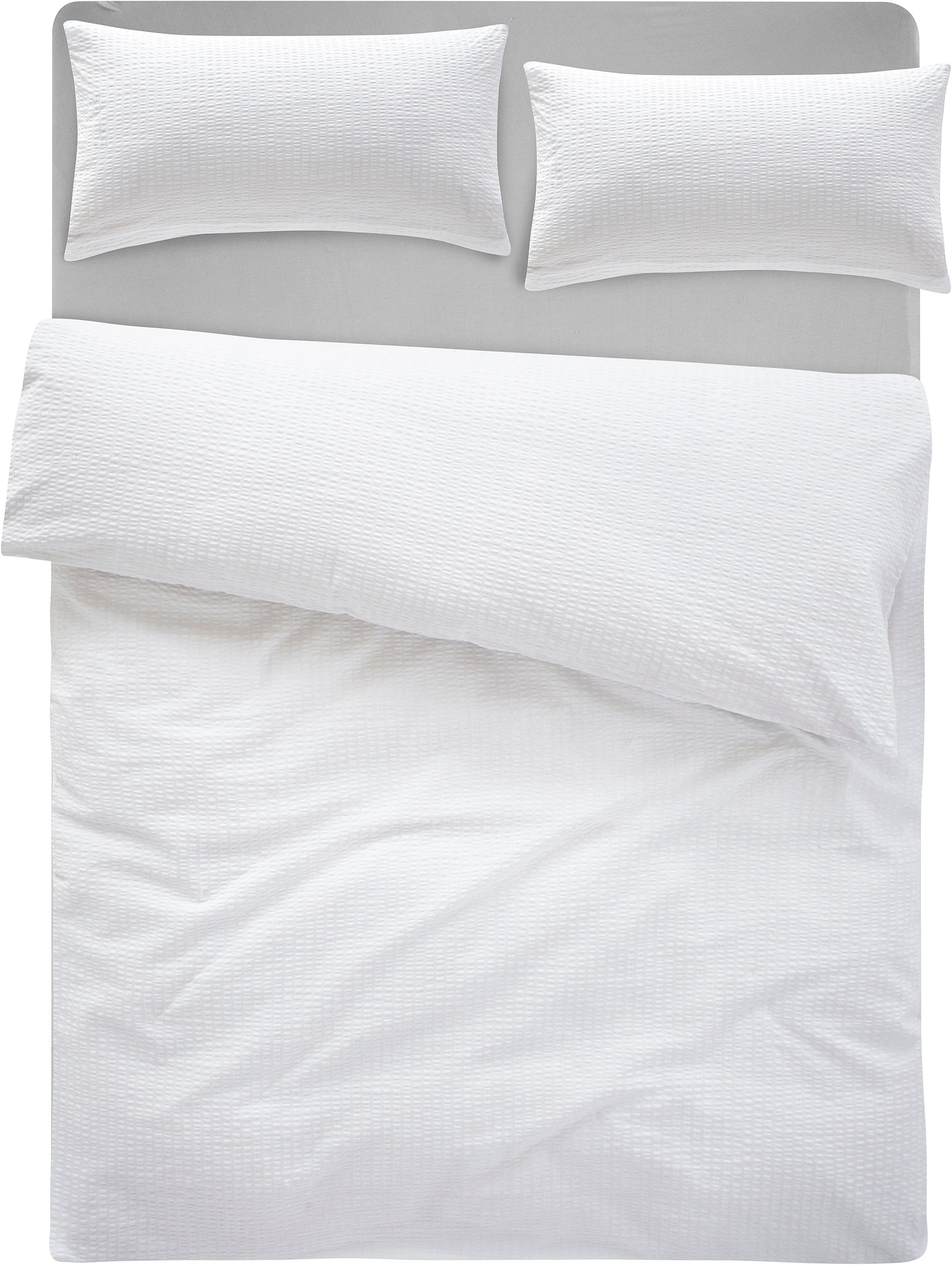 OTTO home Bettwäsche "Sari2 in Gr. 135x200 oder 155x220 cm" 2 aus Baumwolle, uni Bettwäsche in Seersucker Qualität ideal für Sommer