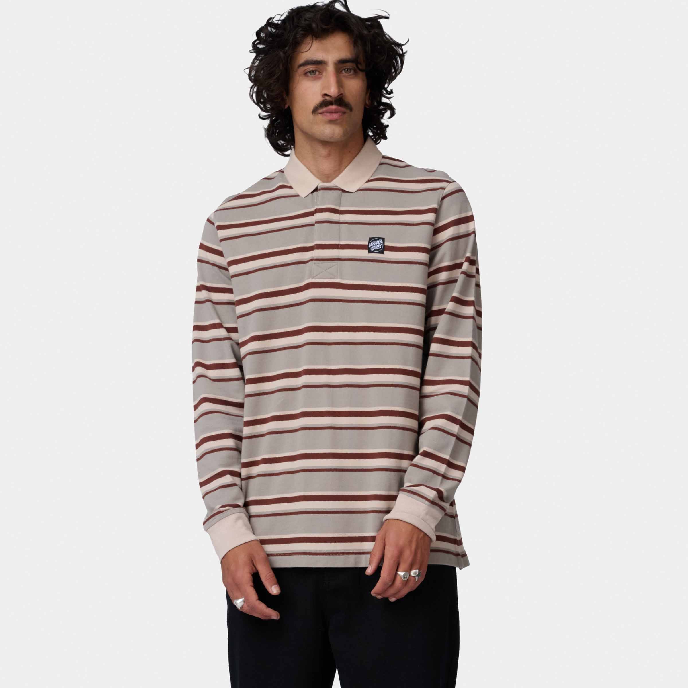 Image of Santa Cruz Longsleeve "CERA LS POLO" für sportliche Aktivitäten, sportlicher Stil, aus Baumwolle
