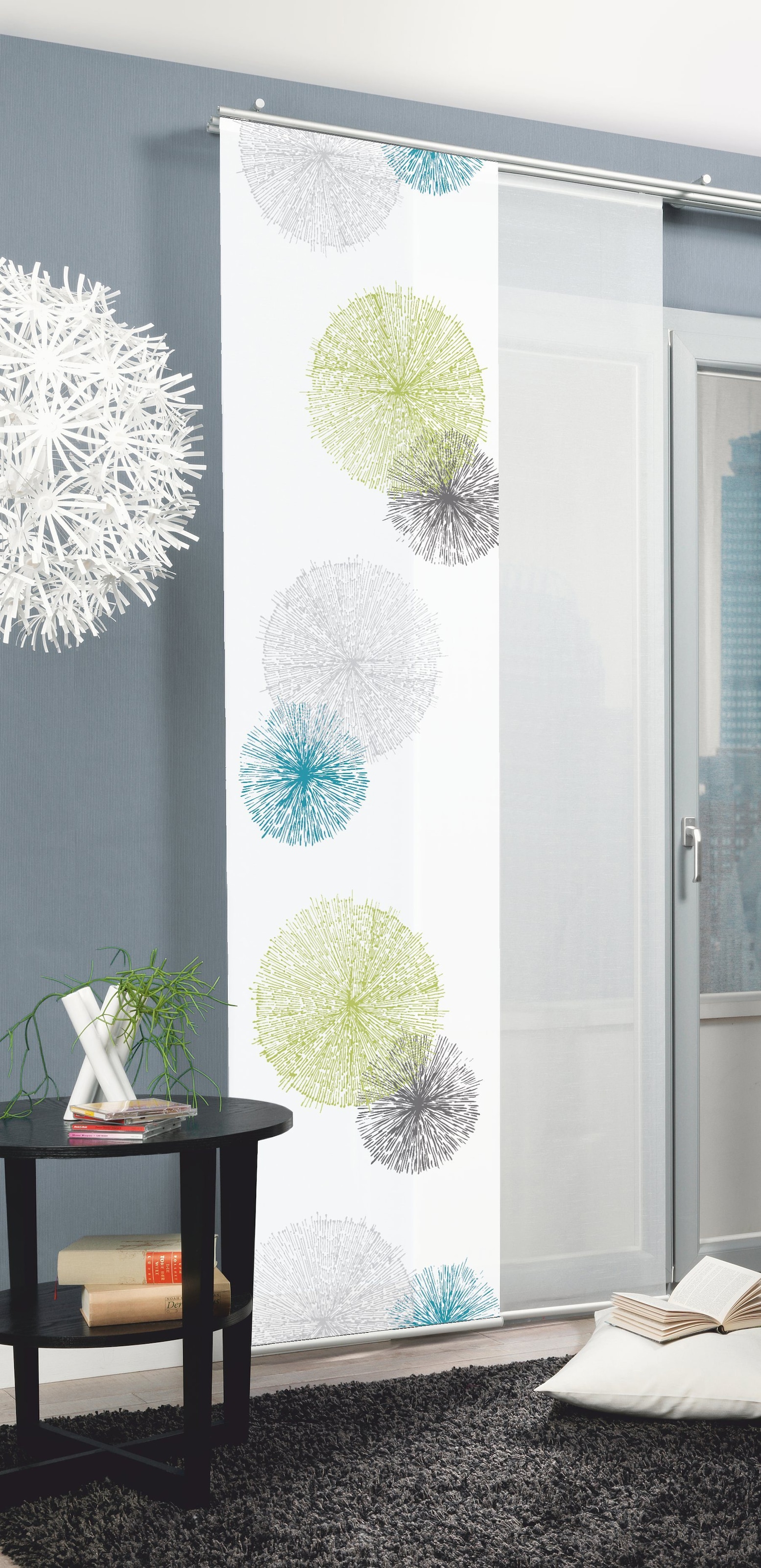 HOME WOHNIDEEN Rideau coulissant »RAWLINS« Velcro 1 cuis tlg. HxB: 245x60, inkl. Befestigungszubehör