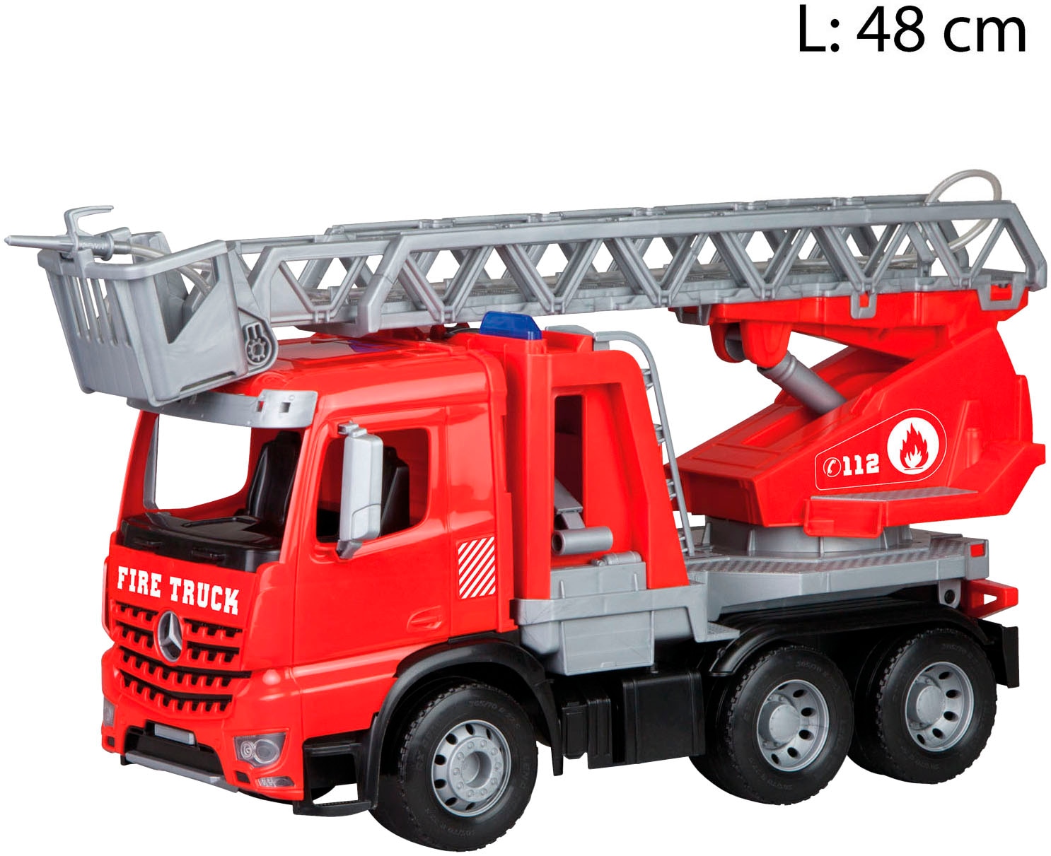 Lena® Jouet pompier »Worxx, Leiterfeuerwehr Mercedes Arocs« fabriqué en Europe