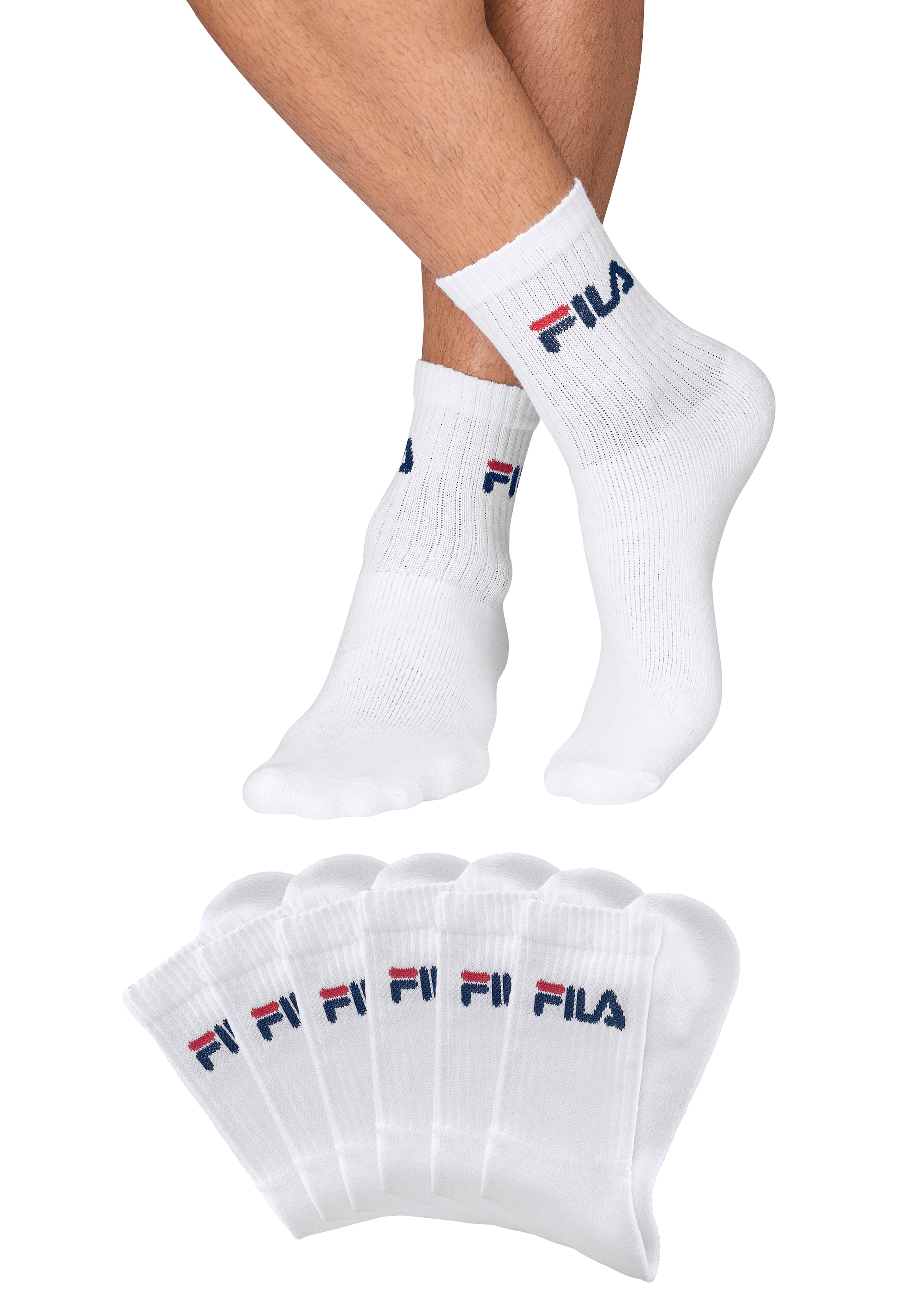 Fila Tennissocken, (6er Pack), mit eingestricktem Logo