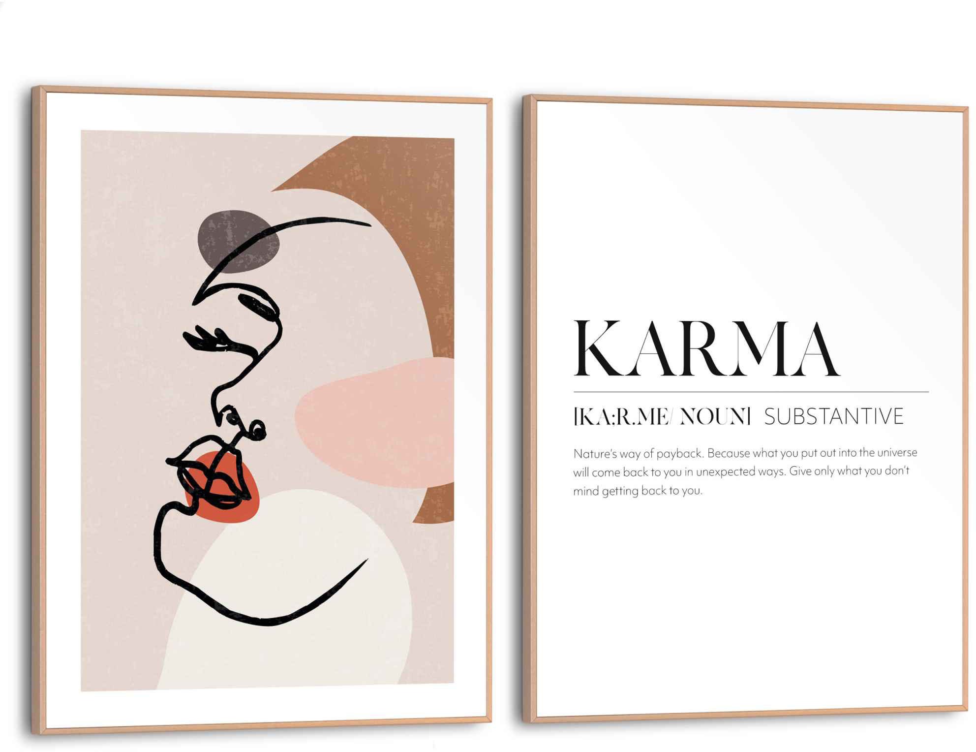 Image of Reinders! Wandbild »Abstrakt Frau - Linien - Stiftzeichnung - Buddha«, (2 St.) bei Ackermann Versand Schweiz