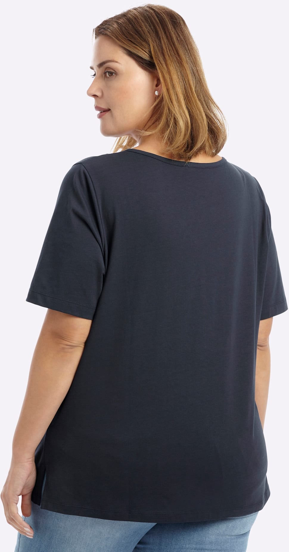 Sheego V-Shirt »Kurzarm-Shirt« 1