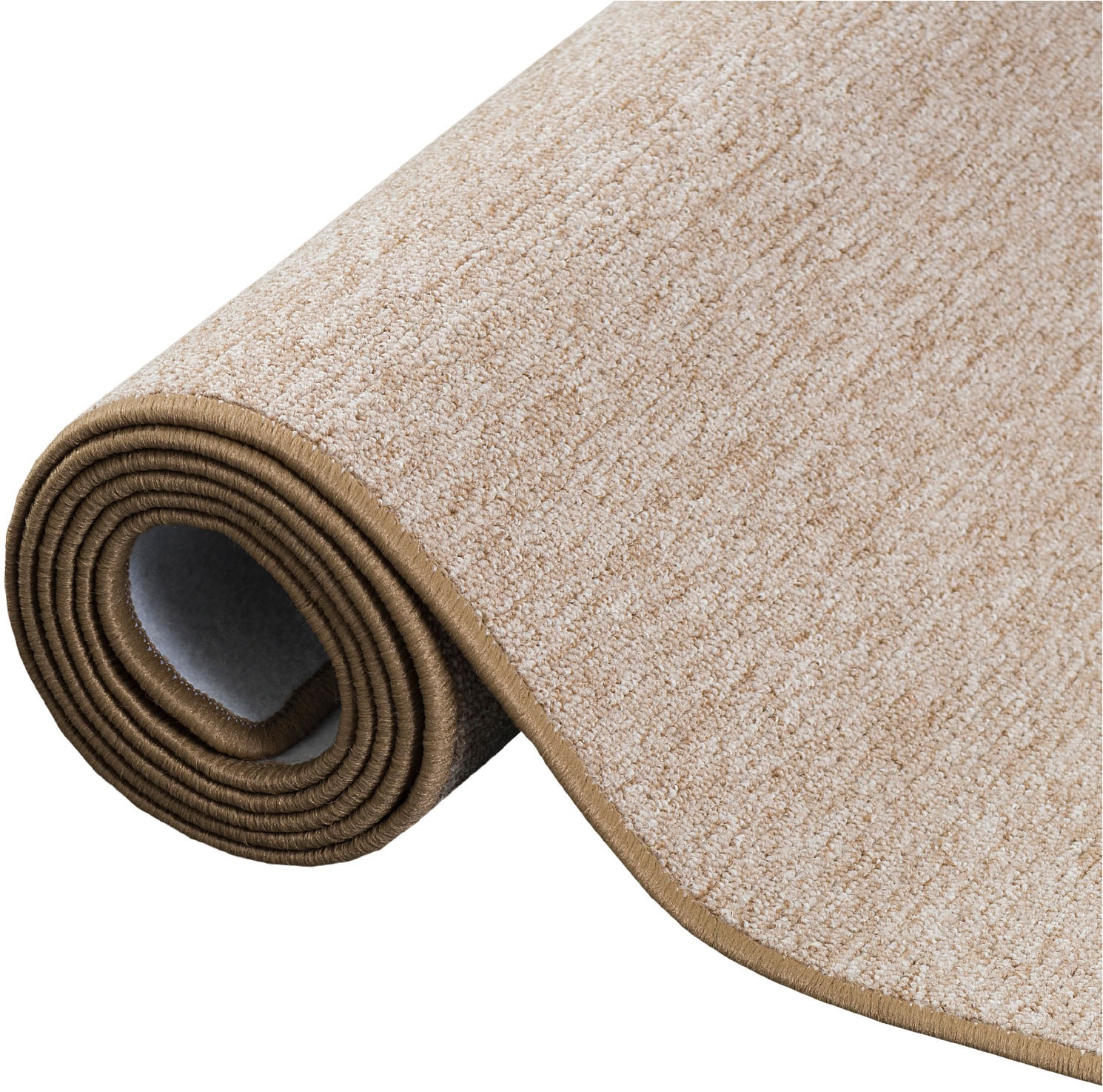 my home Teppich »Fortis, Schlinge, Made in Netherlands«, rechteckig, 5 mm Höhe, Uni Farben, gekettelt, auch als Läufer, strapazierfähig, Wohnzimmer