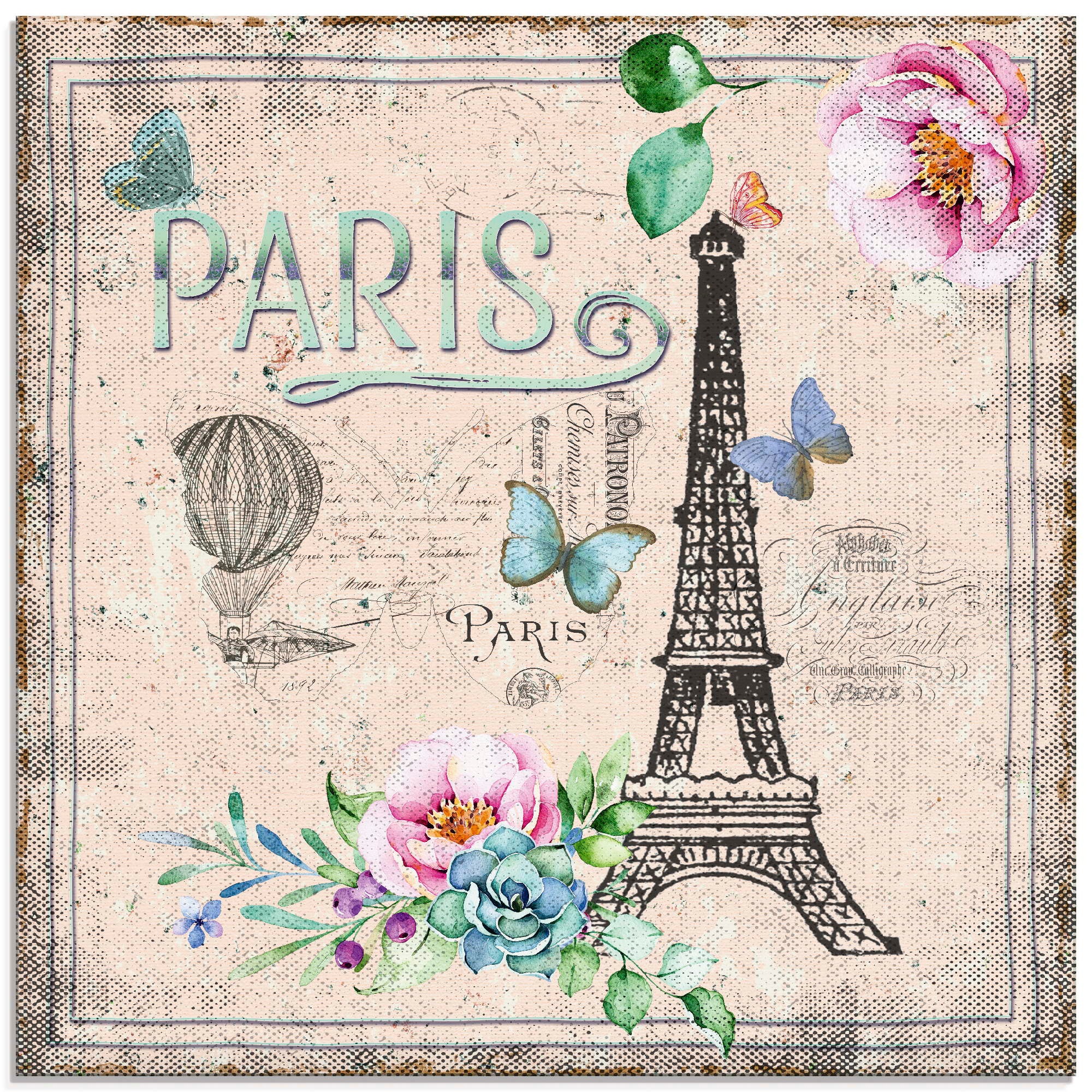 Image of Artland Glasbild »Paris - meine Liebe«, Gebäude, (1 St.) bei Ackermann Versand Schweiz