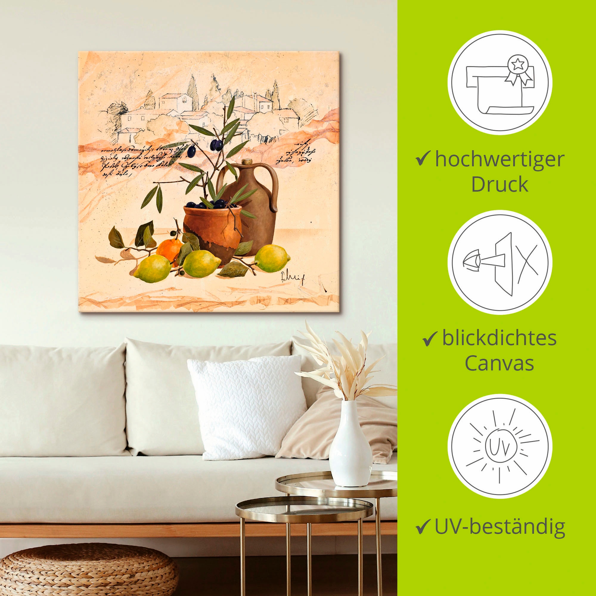 Artland Wandbild »Lavendel Impressionen« Arrangements 1 Stk. tlg. auf Holzrahmen gespannt