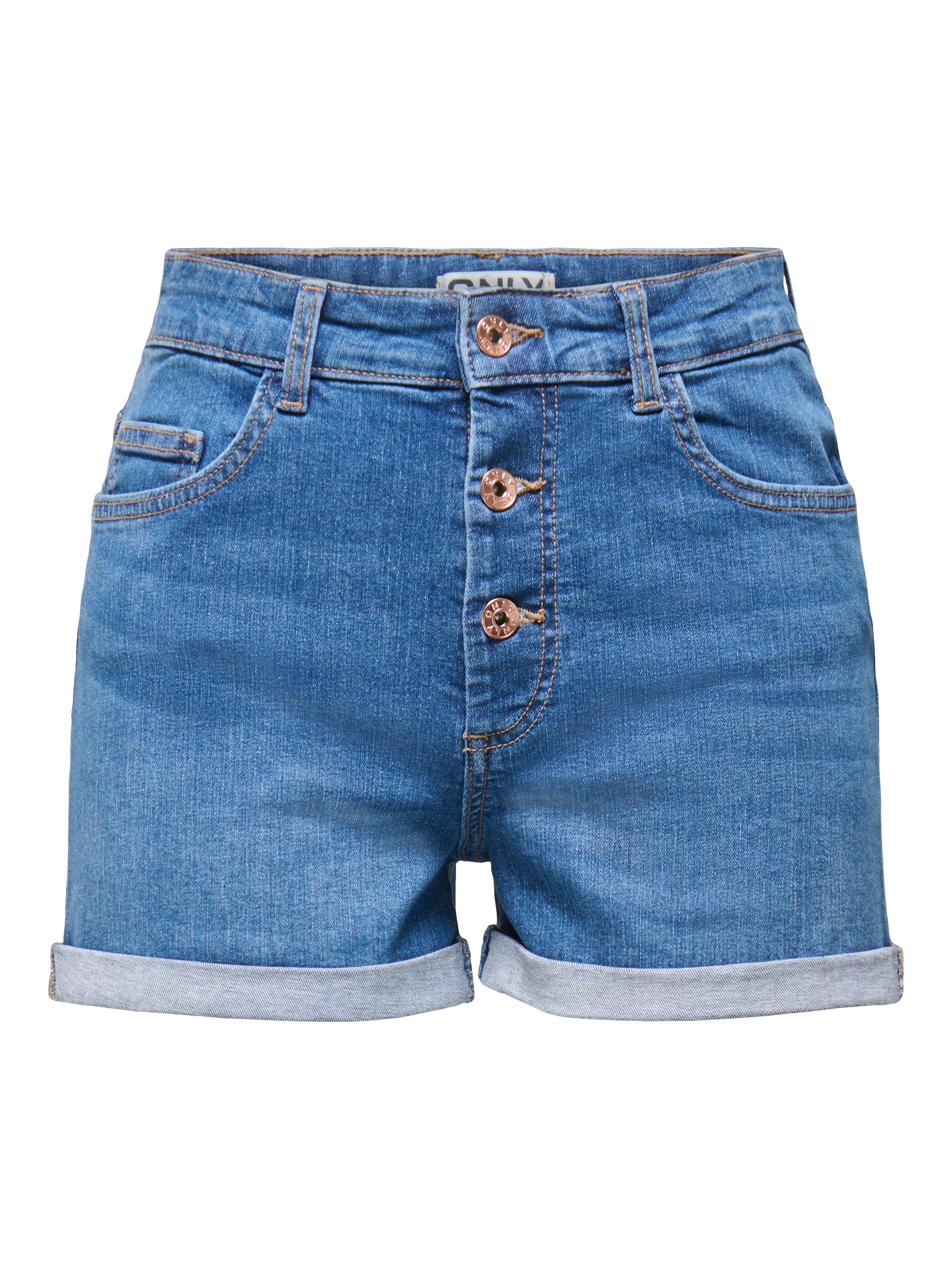 ONLY Shorts »ONLHUSH HW BUTTON FOLD UP SHORTS DNM PIM«