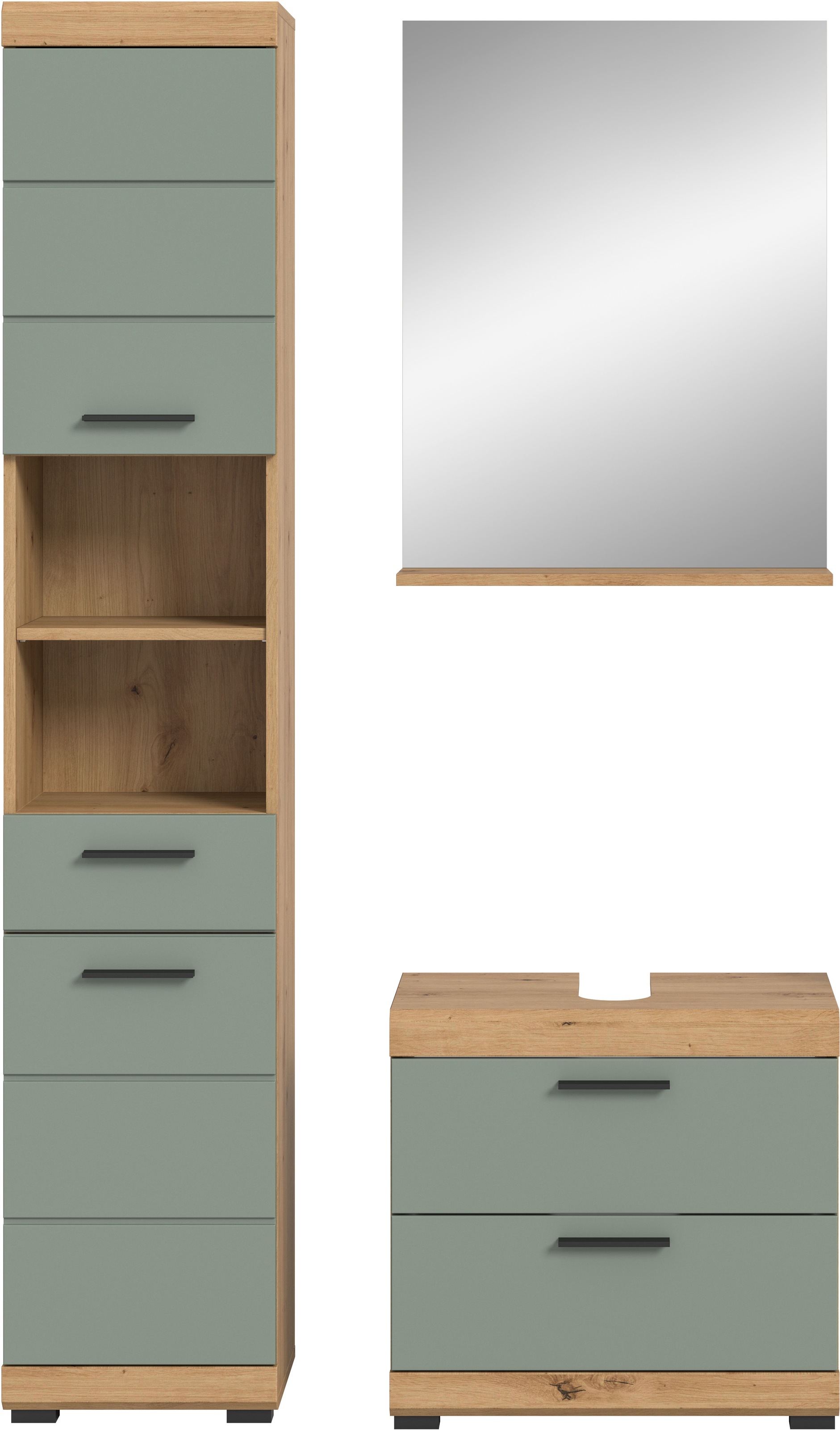 welltime Badmöbel-Set »Siena, 3 teilig, bestehend aus:« Set, TOPSELLER!, 3 Stk. tlg.