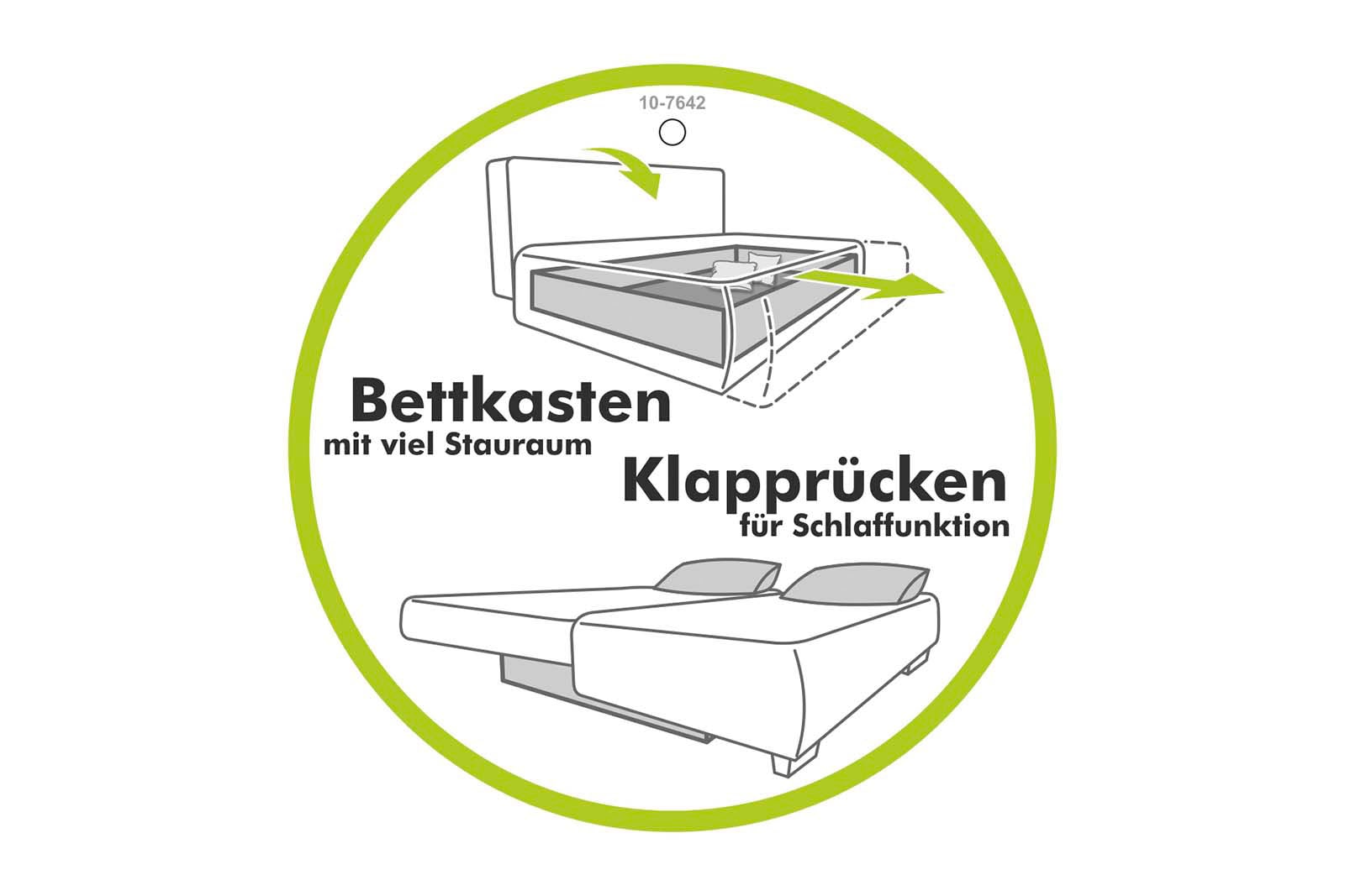 Jockenhöfer Gruppe Schlafsofa »Calli, als Dauerschläfer geeignet,«, mit Tonnentaschenfederkern+Wellenfederung im Sitz+Rücken, Bettkasten
