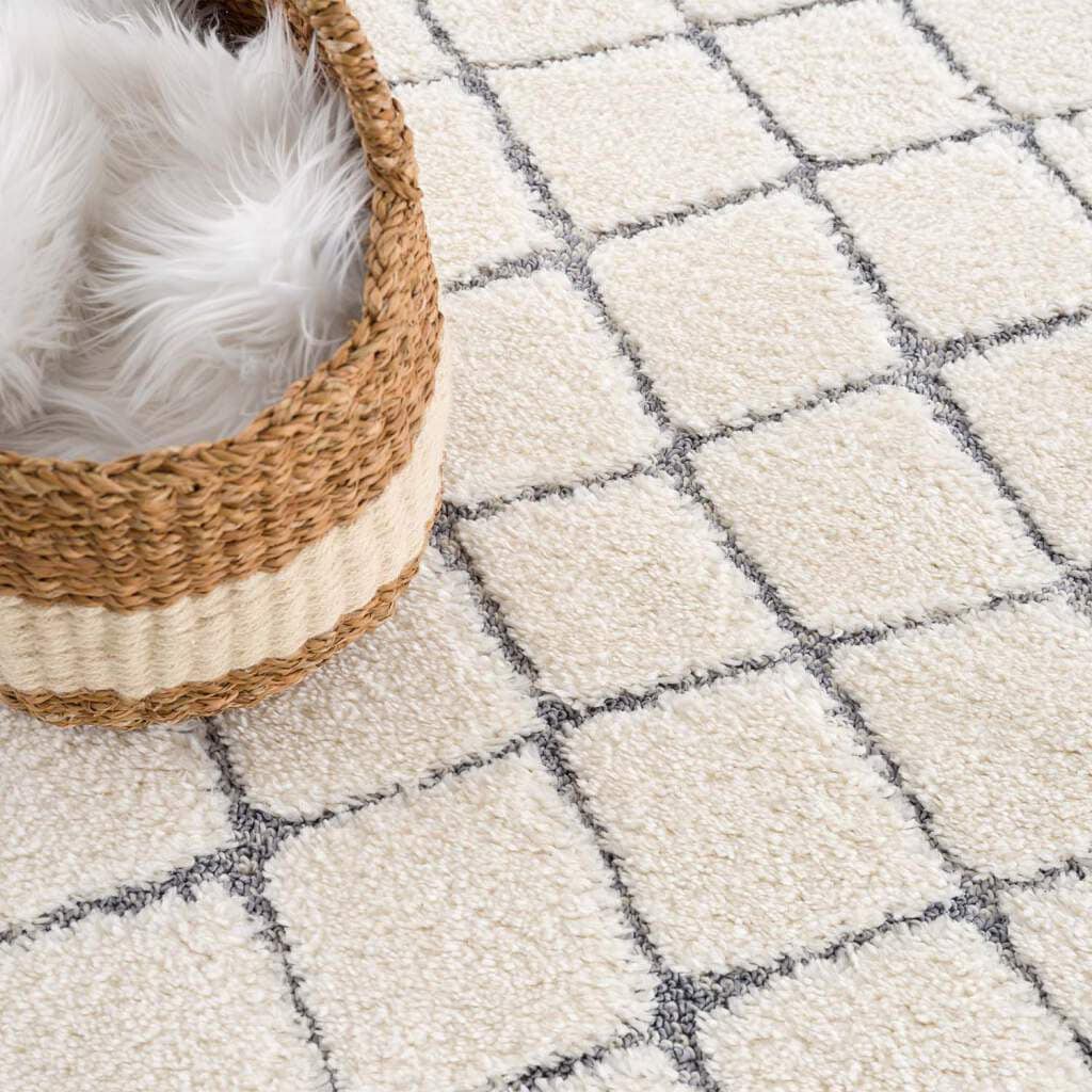 Carpet City Hochflor-Teppich »Focus 4499«, rechteckig, besonders weich, Rauten-Optik, 3D-Effekt