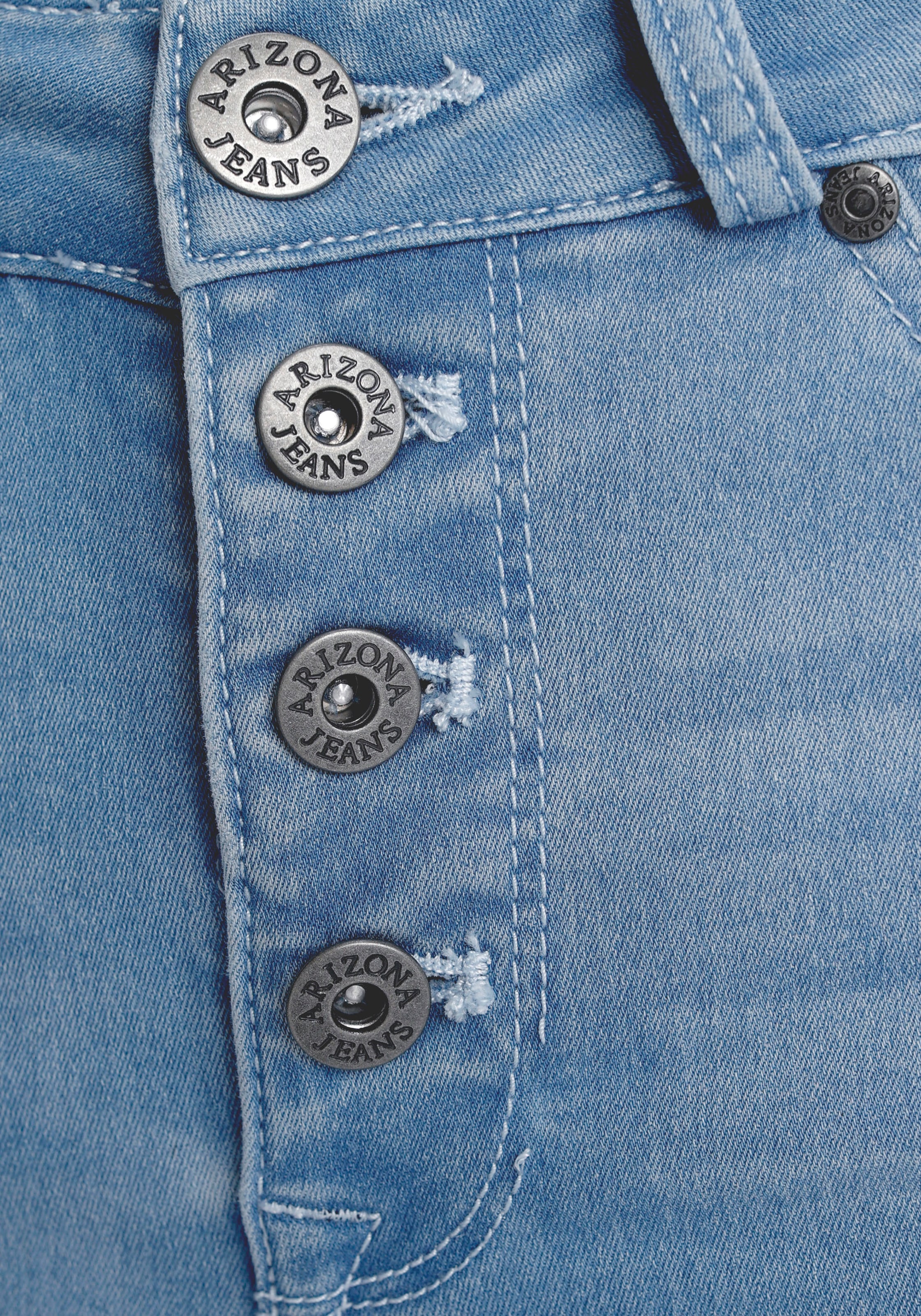 ♕ Arizona Bootcut-Jeans »Ultra Stretch«, durchgehender versandkostenfrei Waist Knopfleiste High bestellen mit