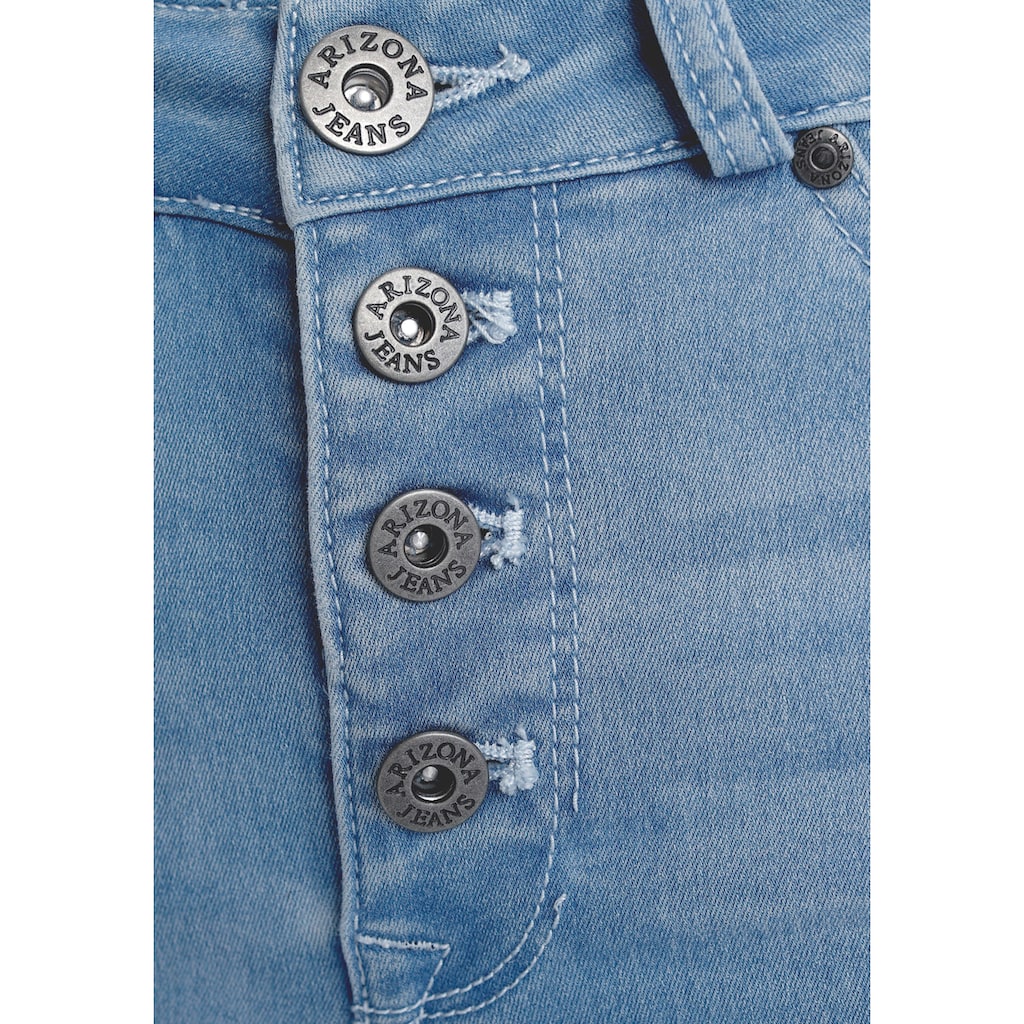 Arizona Bootcut-Jeans »Ultra Stretch«, High Waist mit durchgehender Knopfleiste