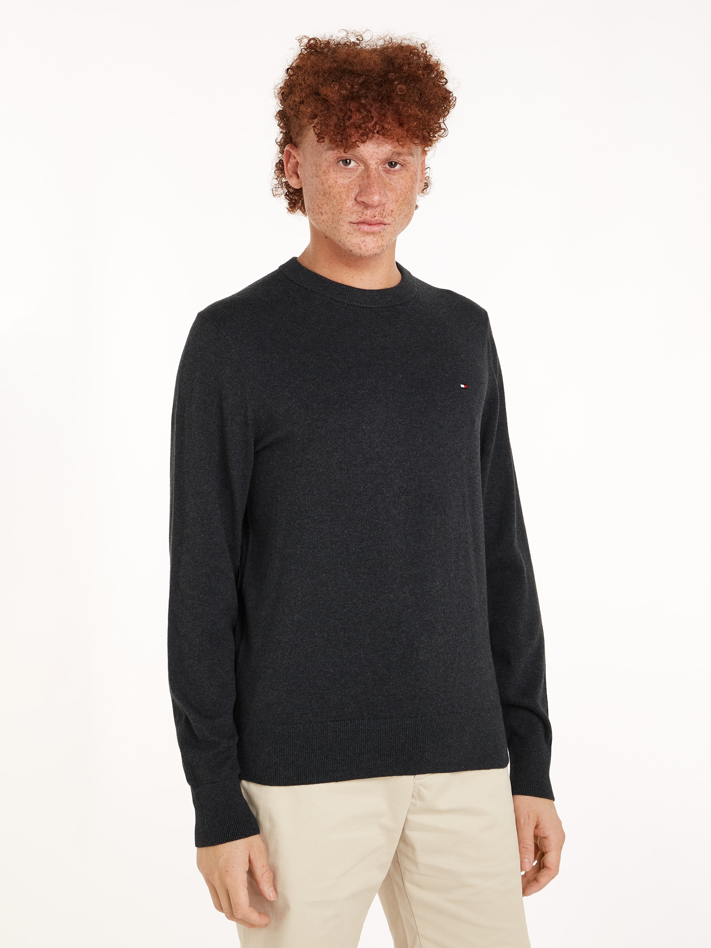 Image of Tommy Hilfiger Rundhalspullover "PIMA ORG CTN CASHMERE CREW NECK"