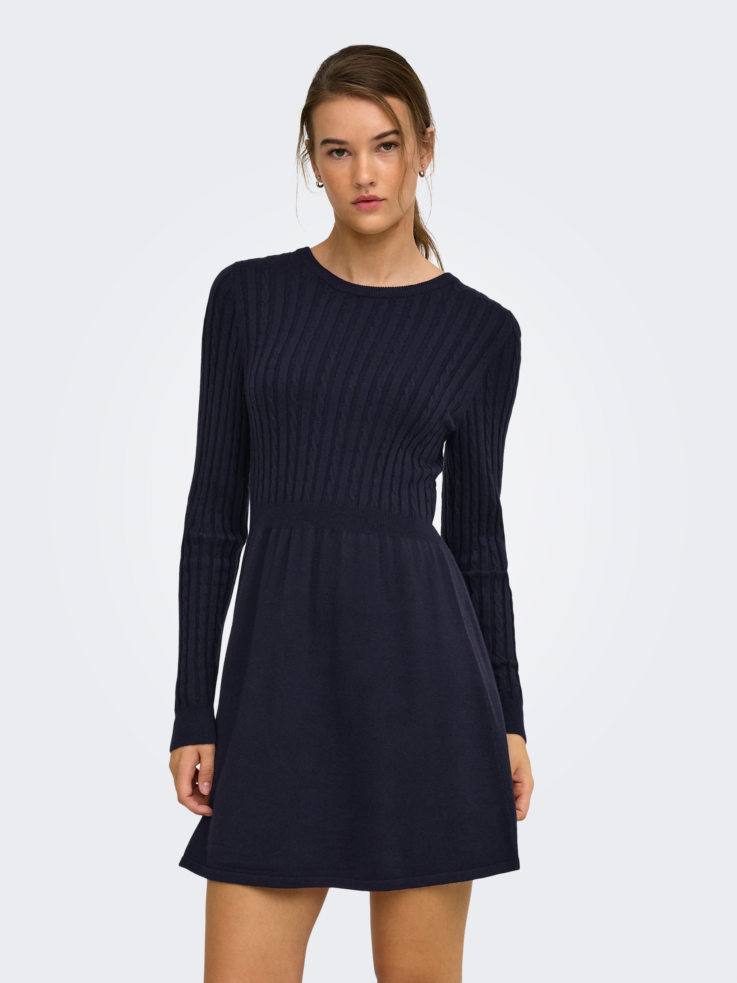 ONLY Strickkleid »ONLFIA LS CABLE DRESS KNT« Viskosemischung, regular fit