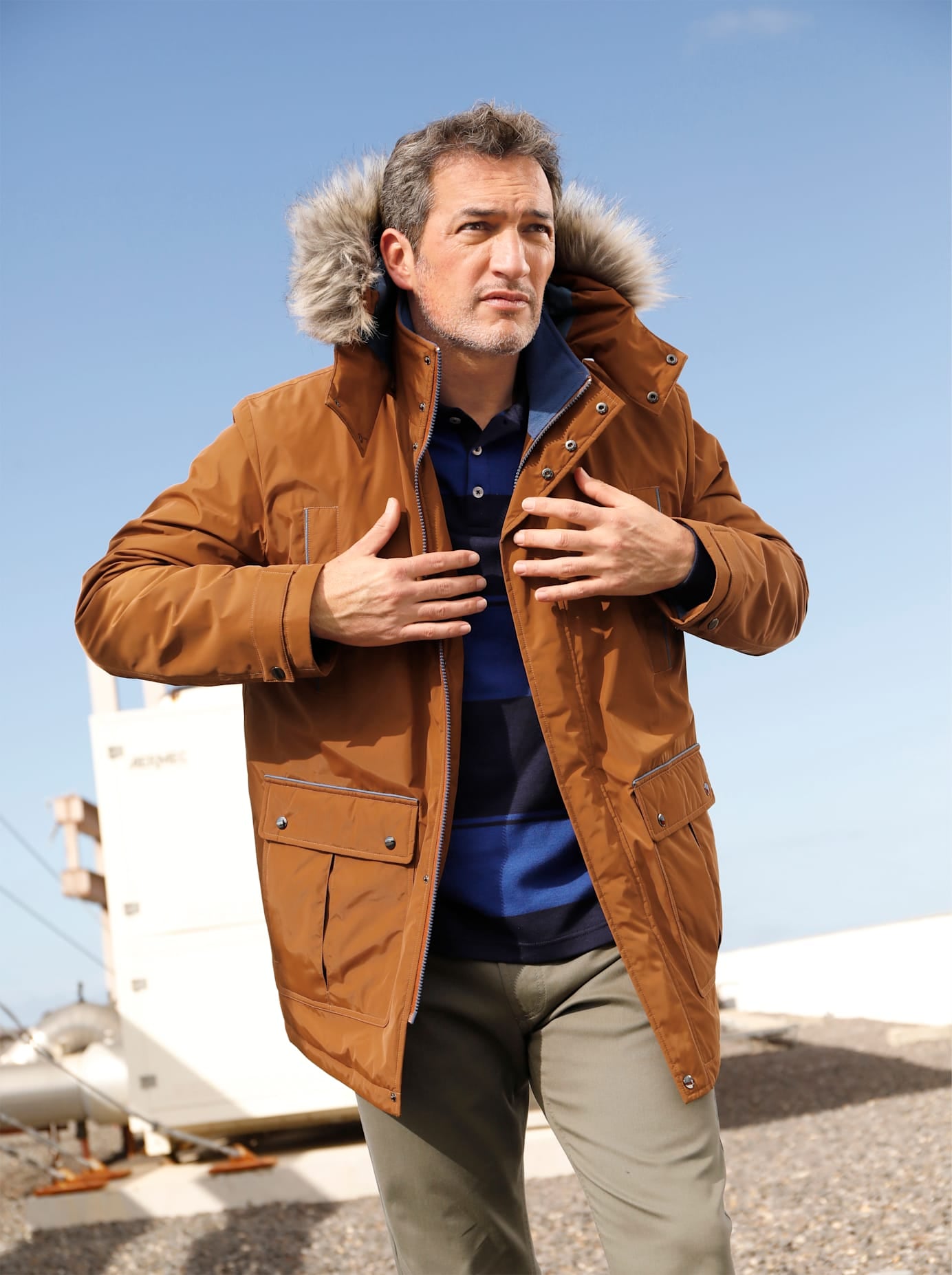 Marco Donati Langjacke mit Kapuze
