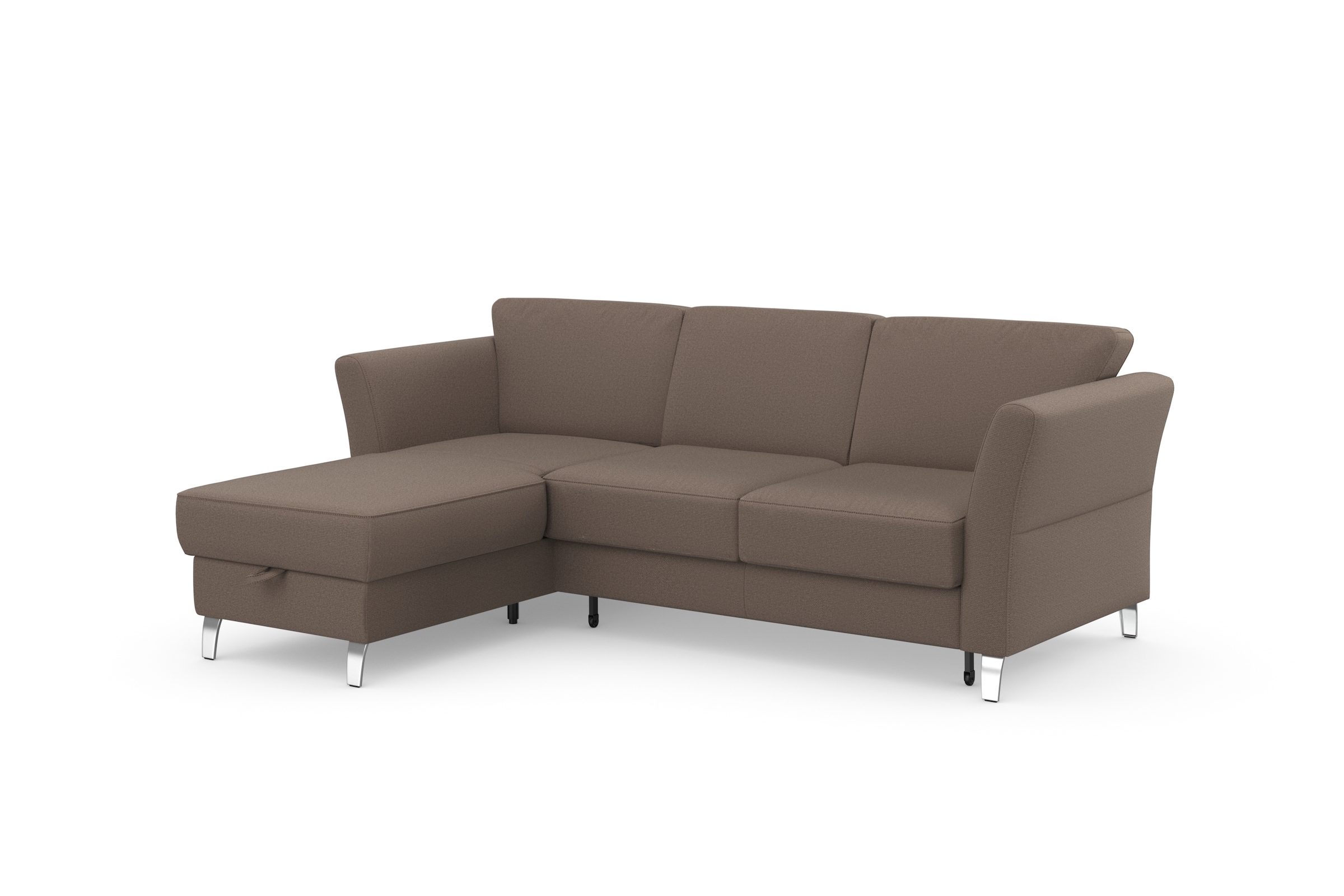 sit&more Ecksofa »Visby L-Form«, wahlweise mit Bettfunktion und Bettkasten, frei im Raum stellbar