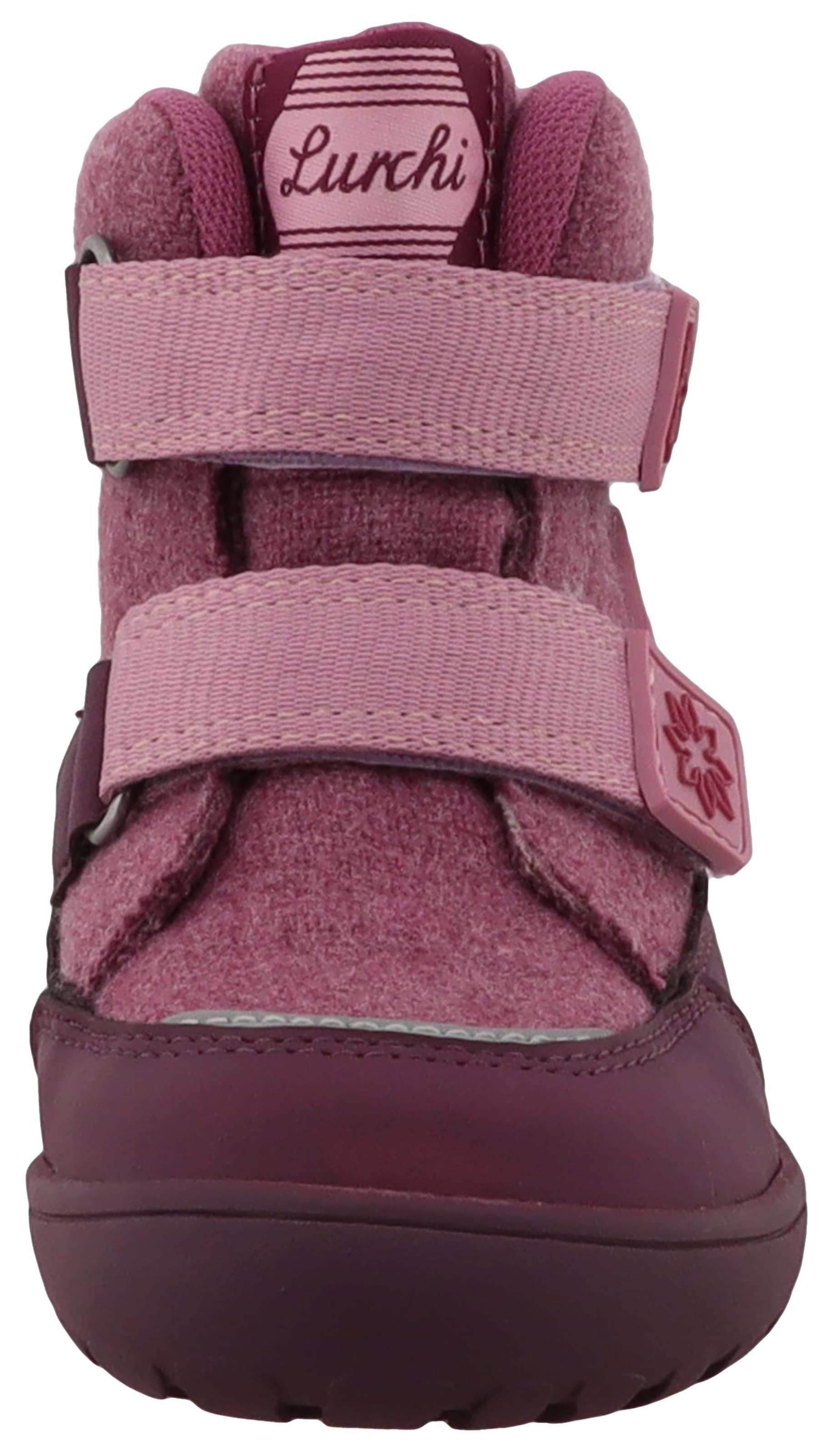 Lurchi Chaussures pieds nus »Jemmy Barefoot-TEX«  bottes d'hiver avec fleurs et logo, gabarit de tailles à télécharger