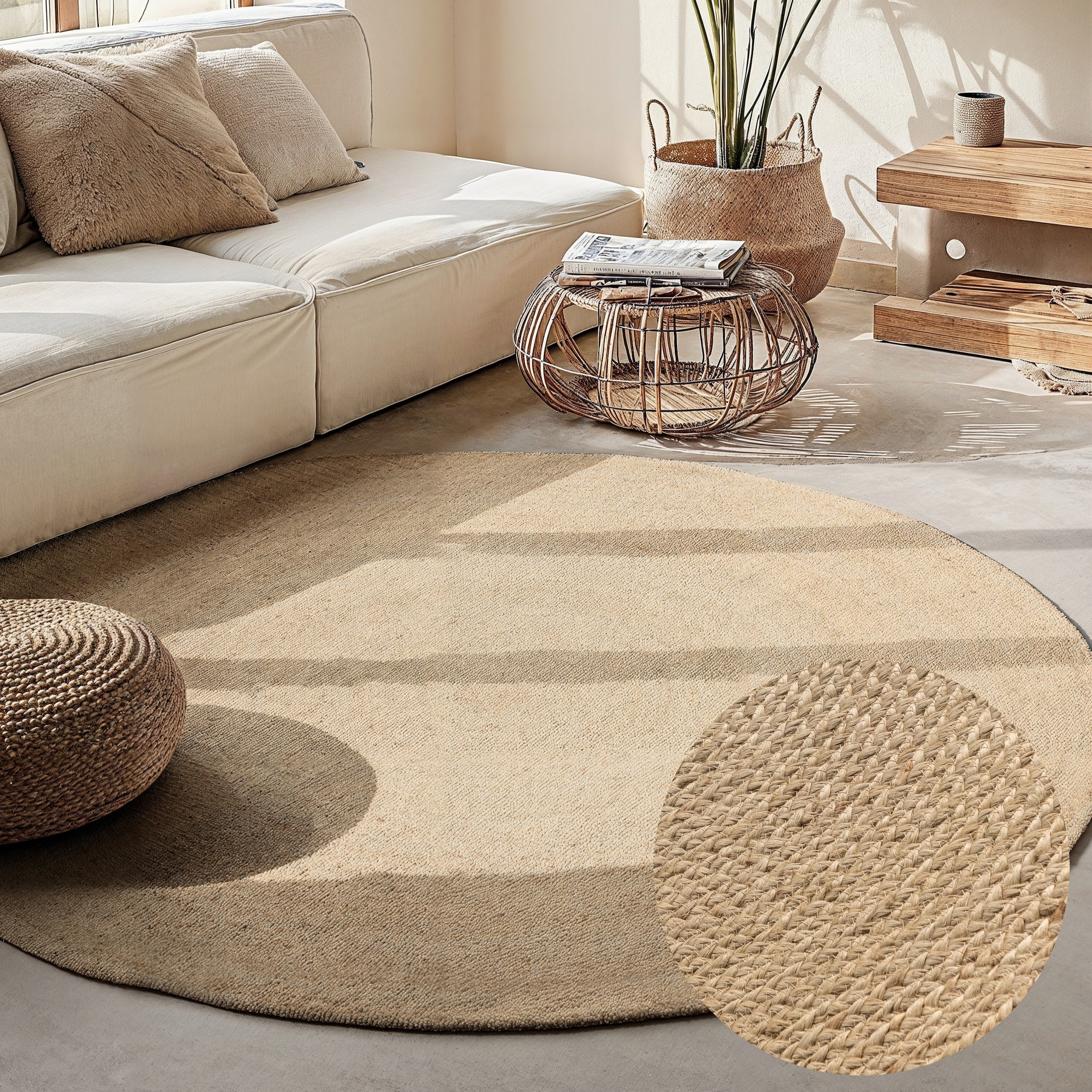 HANSE Home Tapis »Rangpur Juteteppich, in rund und oval« ovale 10 mm Höhe tissé à la main, 100% jute, naturel, salon, hall, bohème, scandinave