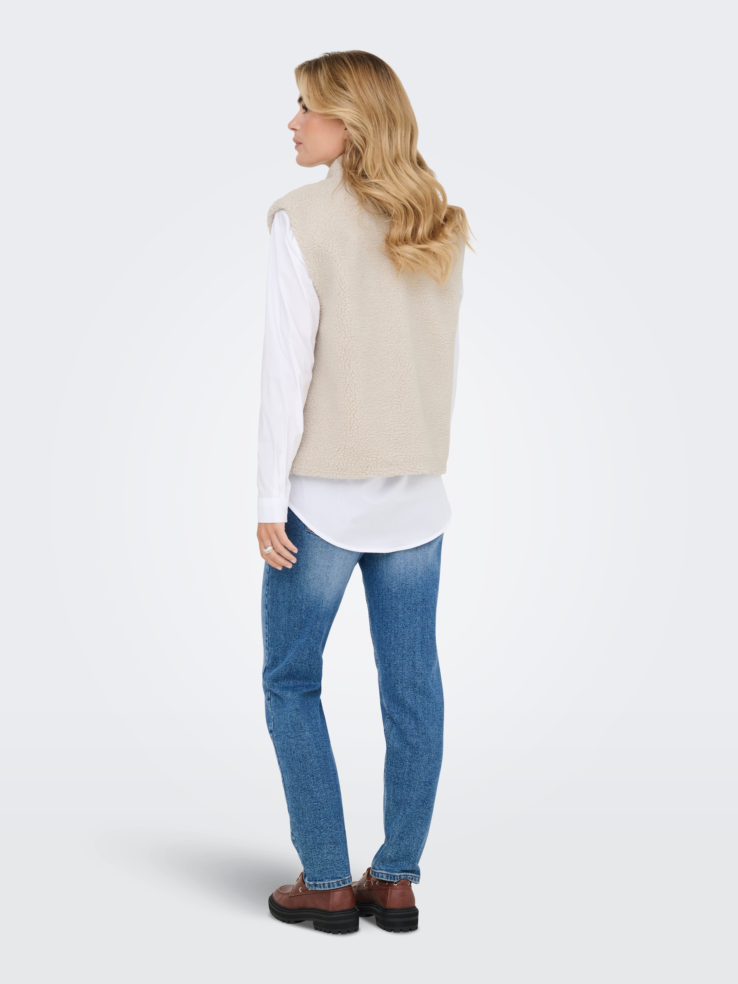 JDY Fellimitatweste »JDYBIRDY LIFE TEDDY OPEN VEST OTW NOOS«